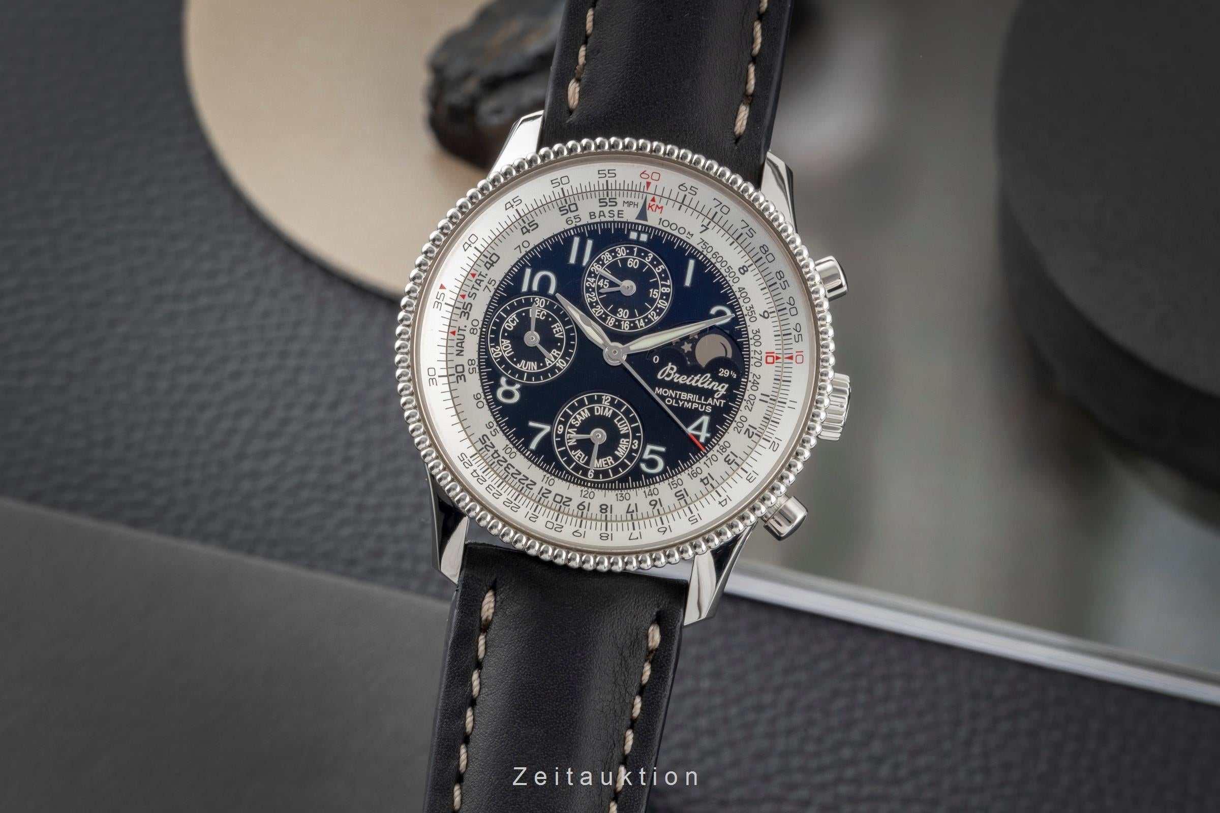 Breitling Montbrillant chronograph steel automatic men's watch A19350  [2600553]