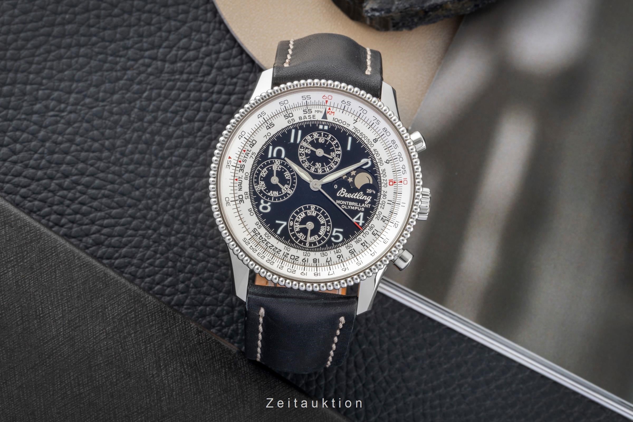 Breitling Montbrillant chronograph steel automatic men's watch A19350  [2600553]