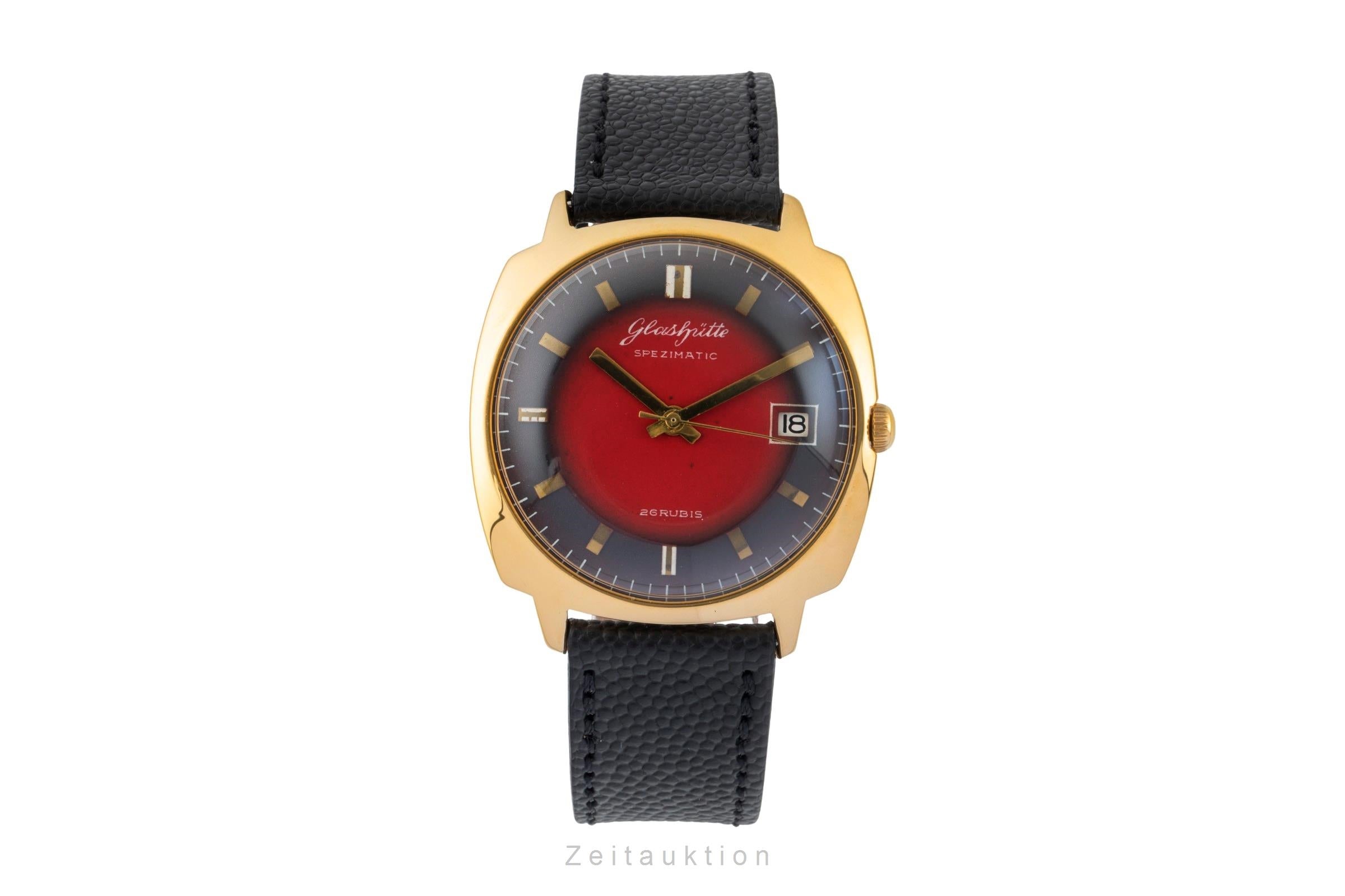 Glashütte Spezimatic Messing vergoldet Automatik Herrenuhr Vintage Klassiker [2600555]