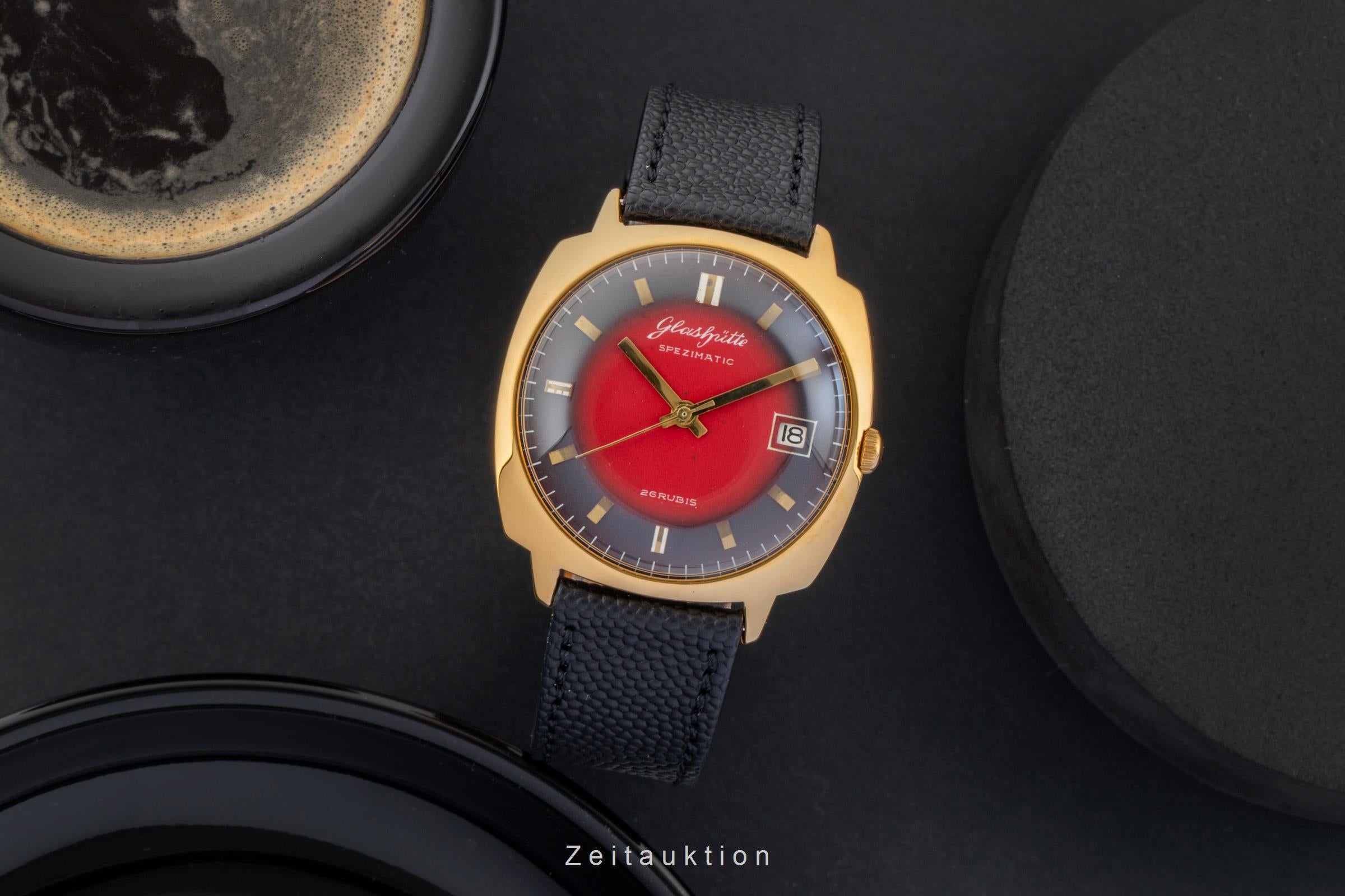 Glashütte Spezimatic Messing vergoldet Automatik Herrenuhr Vintage Klassiker [2600555]