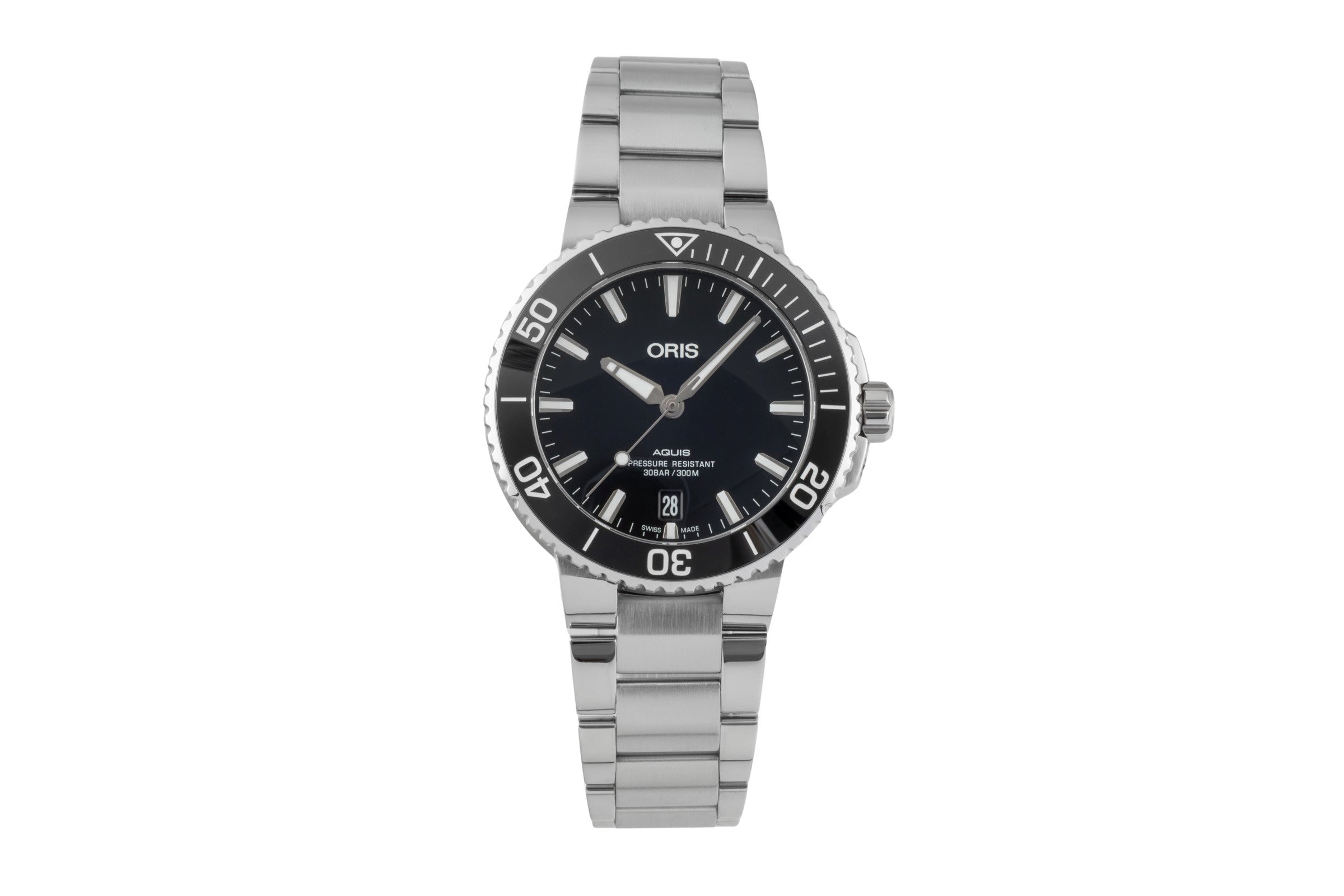 Oris Aquis Date acero automático reloj para caballeros 01 733 7732 4134-07 4 21 64FC LP: 2400EUR  [2600568]