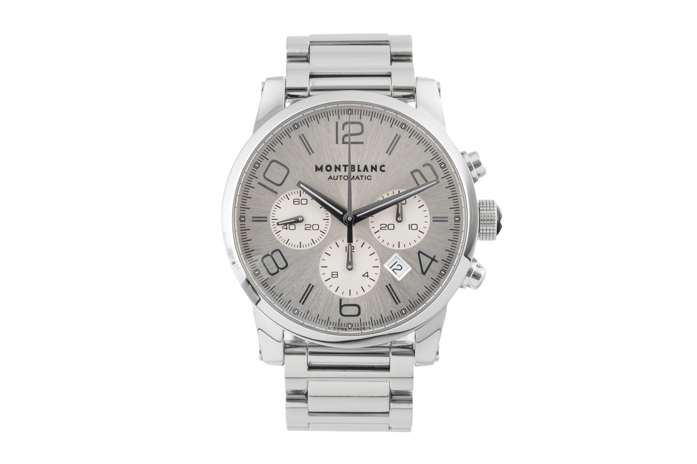R12 MONTBLANC モンブラン ダブルフォトフレーム シルバー Montblanc Timewalker chronograph steel automatic Kal. MB 4810.502