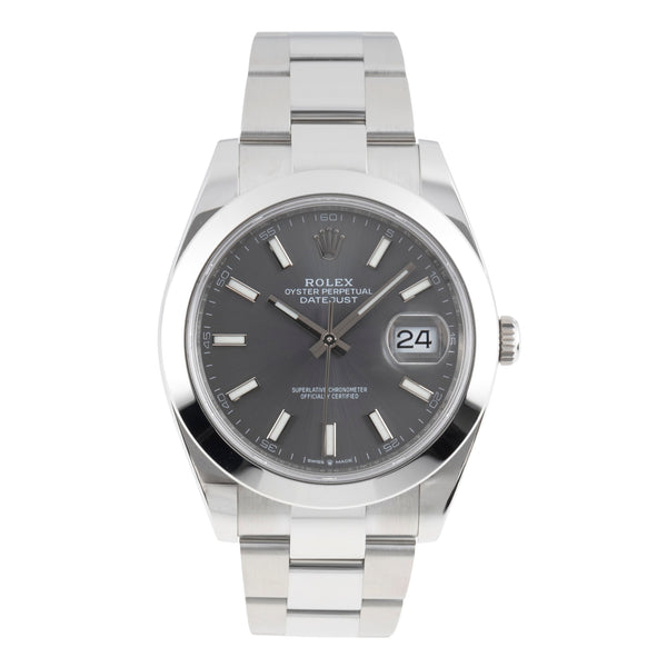 Rolex Datejust 41 Silver Dial Edelstahl Automatik Herrenuhr Ref. 126300 B&P 2024 [2600594]