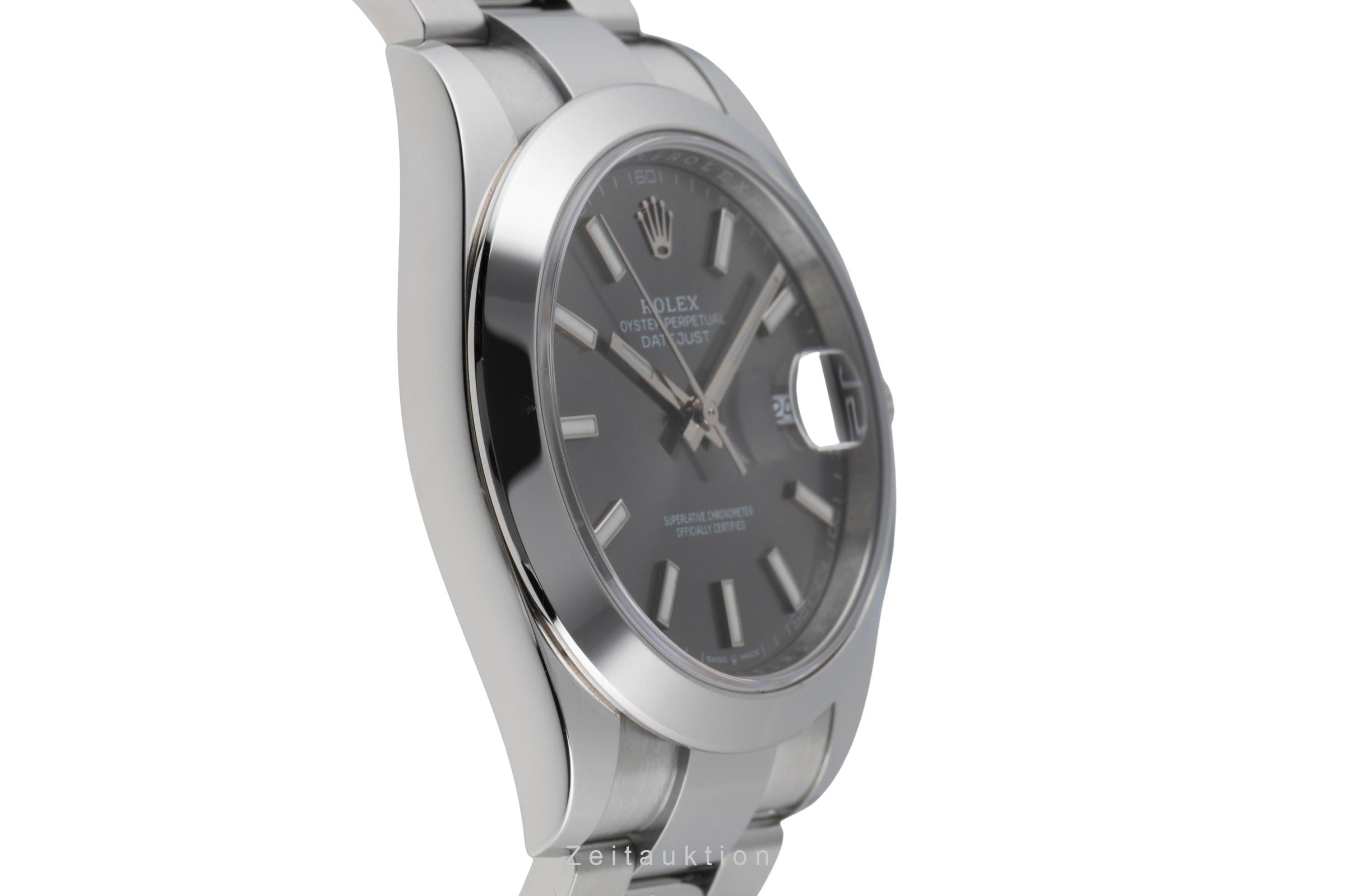 Rolex Datejust 41 Silver Dial Edelstahl Automatik Herrenuhr Ref. 126300 B&P 2024 [2600594]