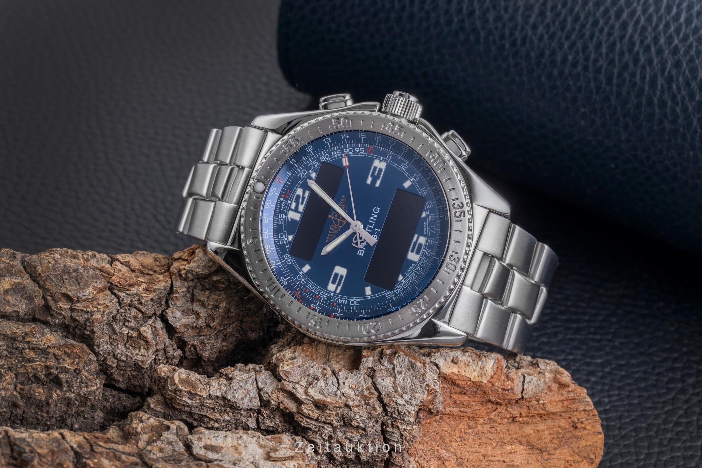 Breitling B1 Blue Chronograph Edelstahl Quarz Herrenuhr Ref. A68362  [2600600]