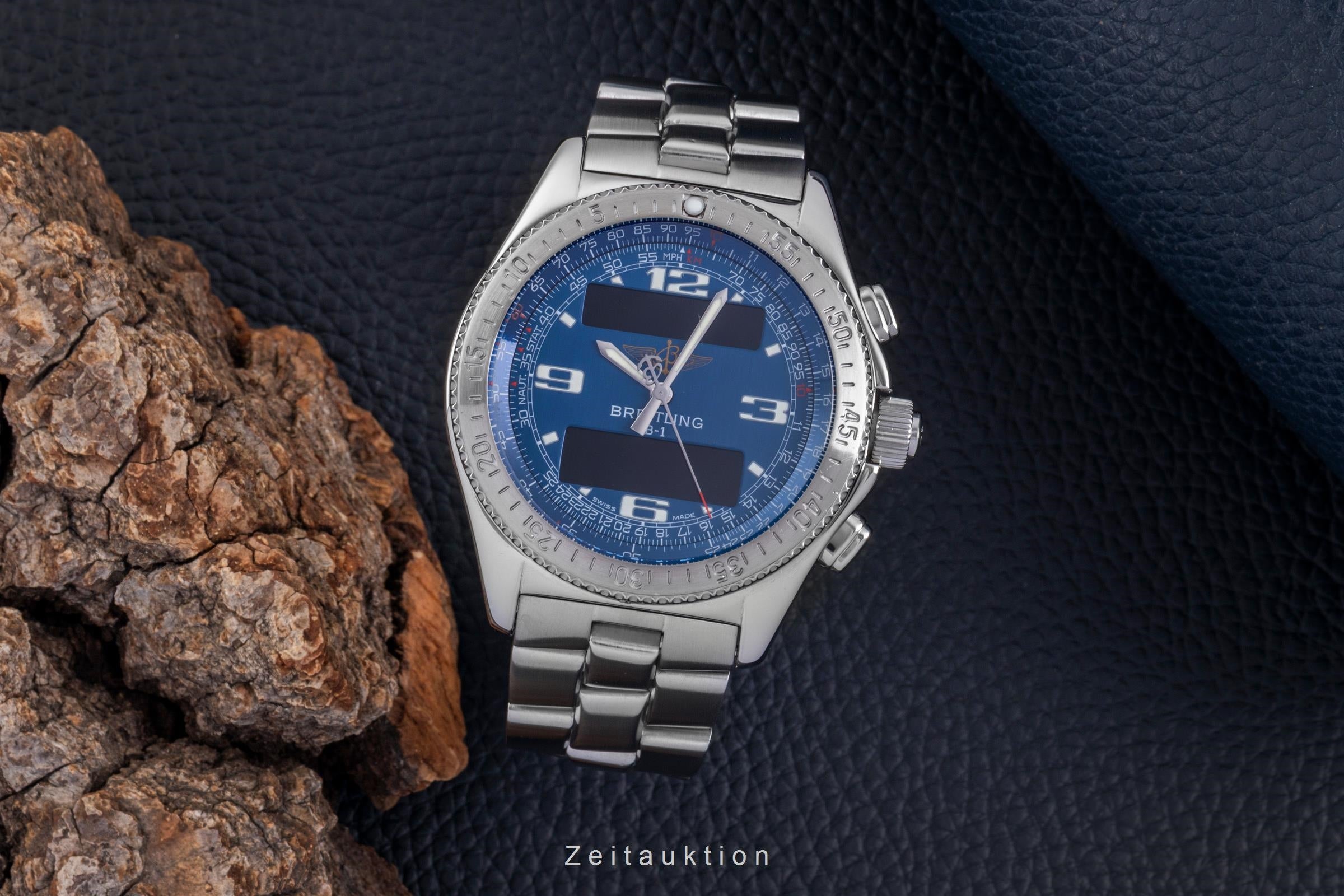Breitling B1 Blue Chronograph Edelstahl Quarz Herrenuhr Ref. A68362  [2600600]