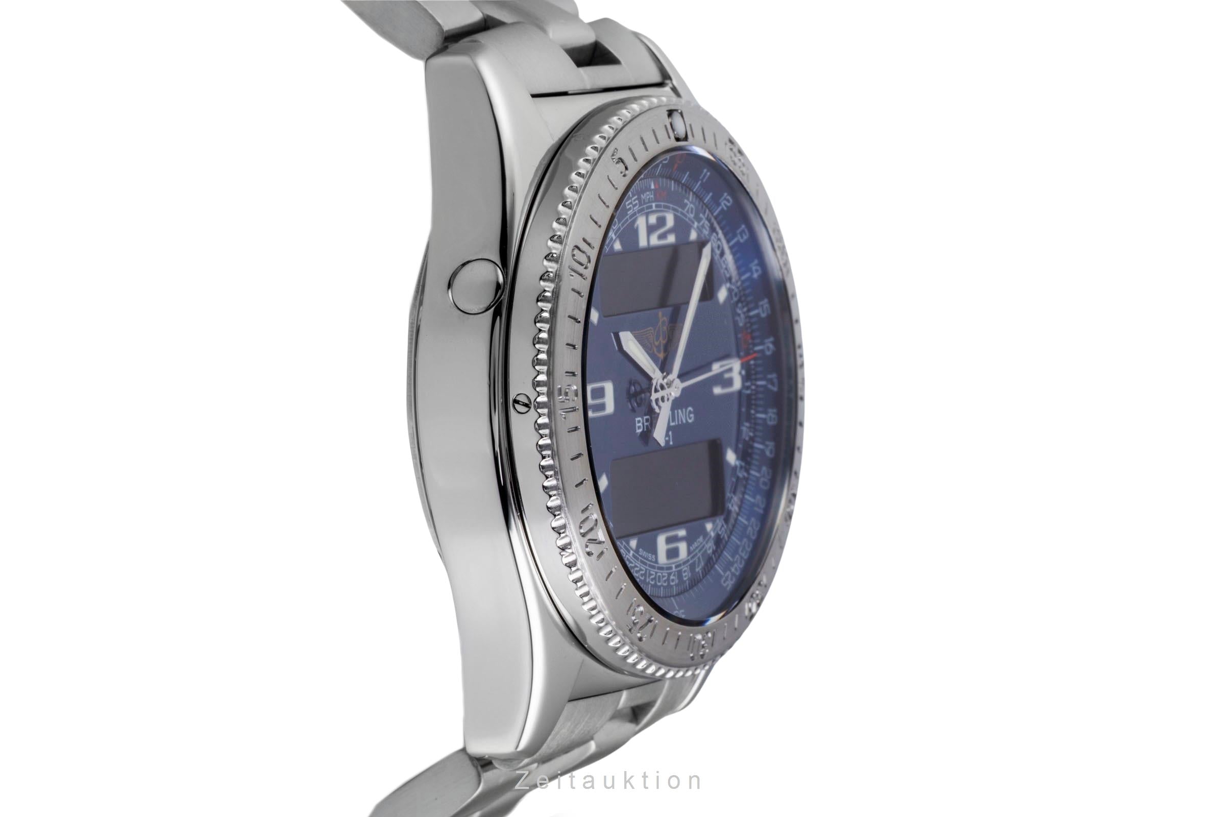 Breitling B1 Blue Chronograph Edelstahl Quarz Herrenuhr Ref. A68362  [2600600]