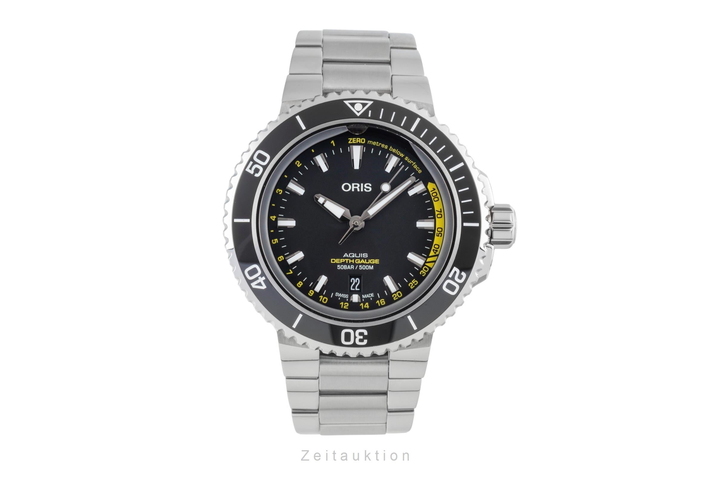 Oris Aquis Date acier automatique montre pour hommes 01 733 7755 4154-Set MB LP: 4100EUR  [2600634]