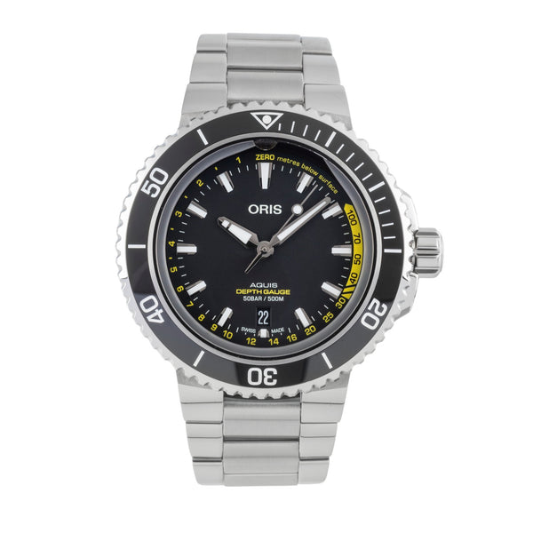 Oris Aquis Date acier automatique montre pour hommes 01 733 7755 4154-Set MB LP: 4100EUR  [2600634]