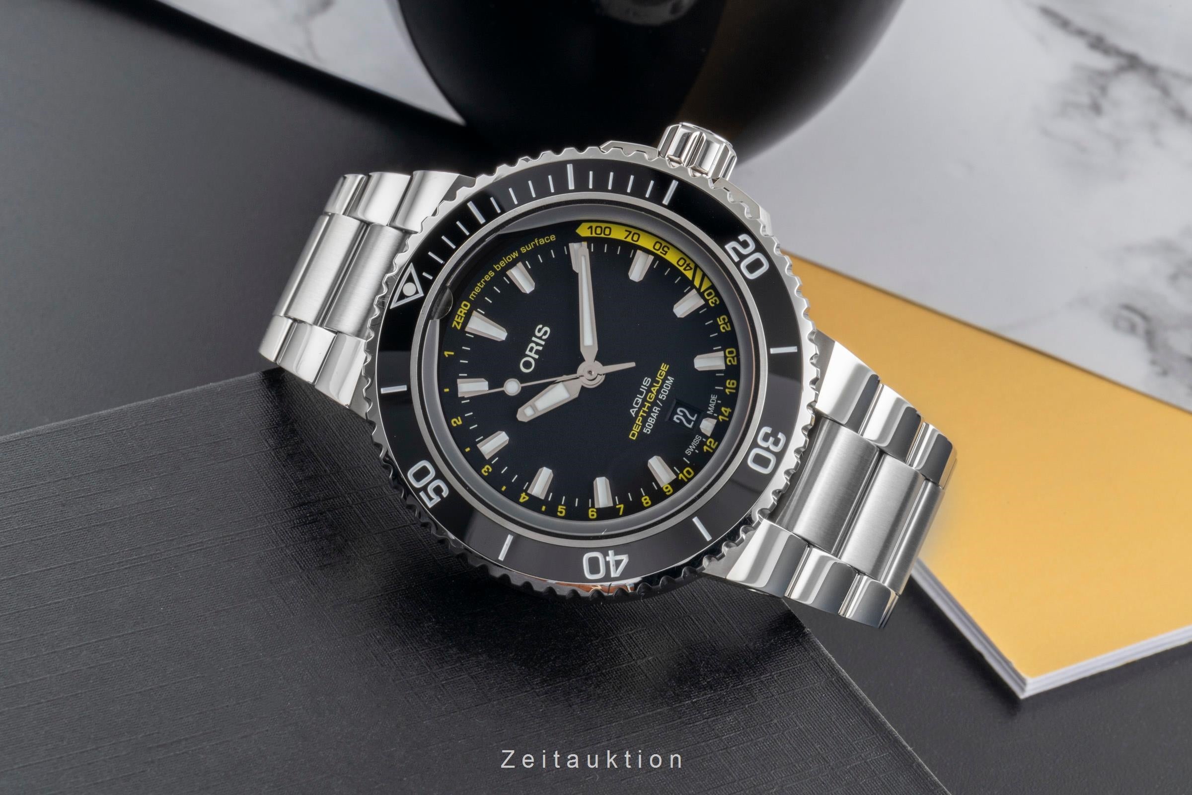 Oris Aquis Date acier automatique montre pour hommes 01 733 7755 4154-Set MB LP: 4100EUR  [2600634]