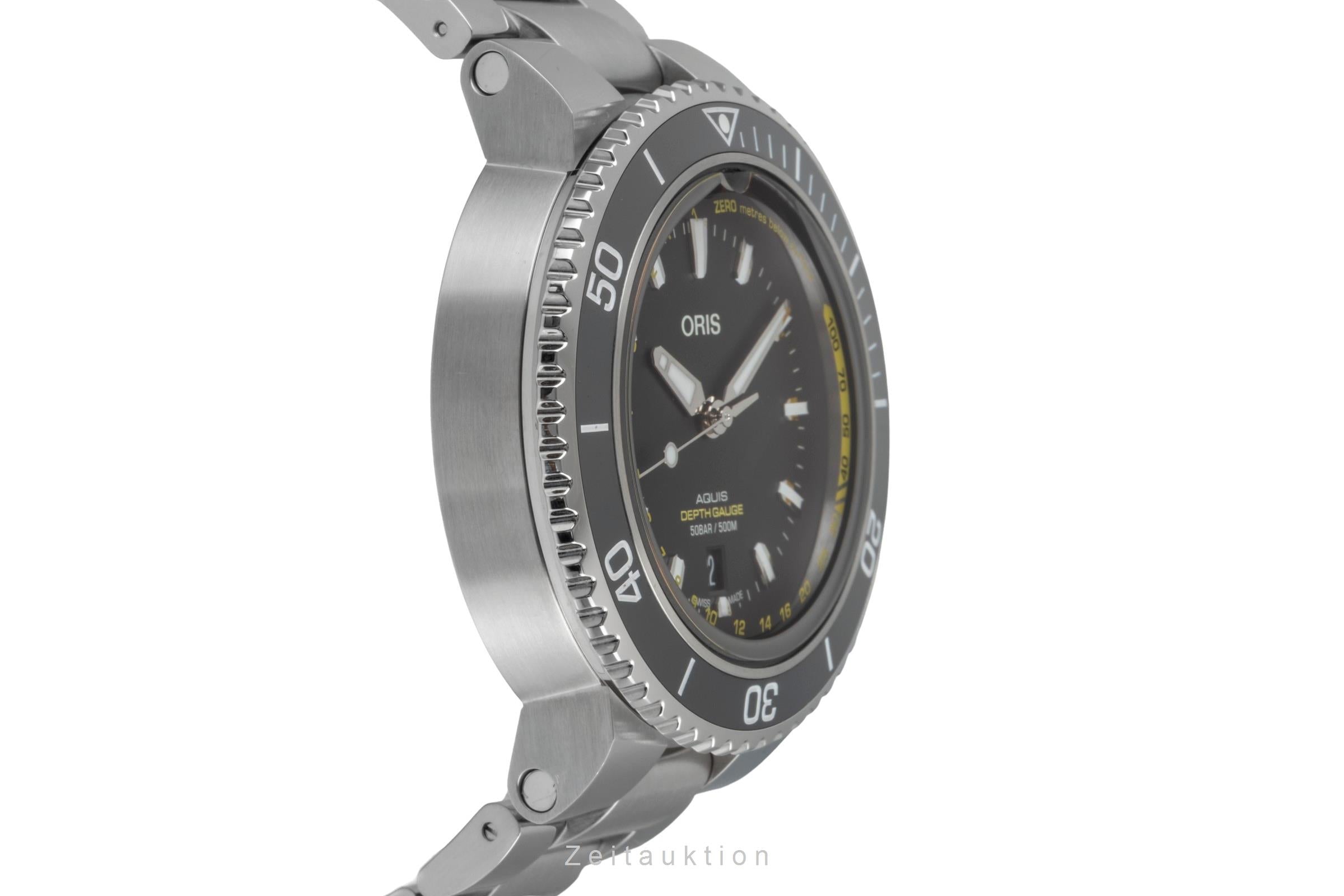 Oris Aquis Date acier automatique montre pour hommes 01 733 7755 4154-Set MB LP: 4100EUR  [2600634]