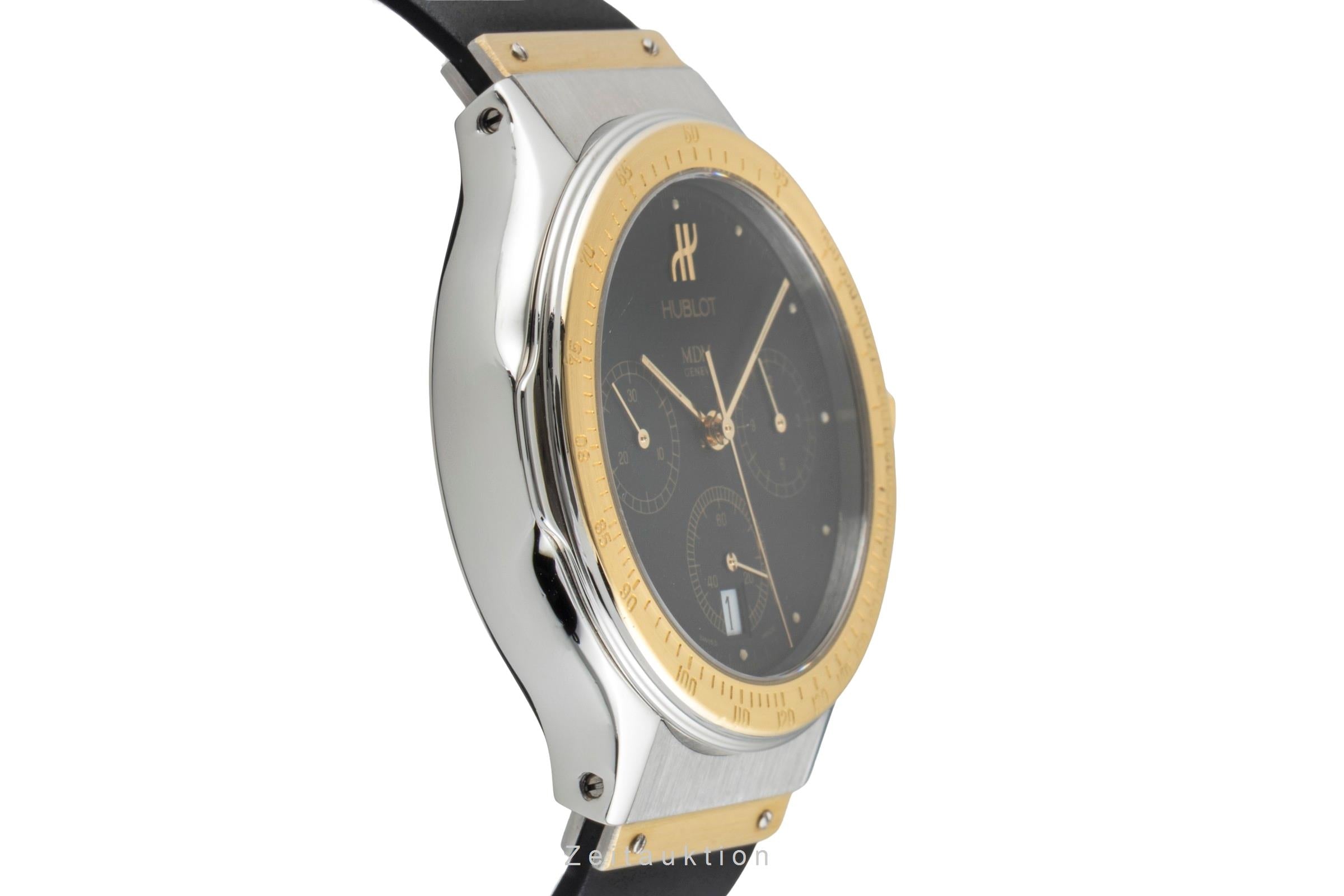 Hublot MDM chronograph steel / gold quartz men's watch 1620.2  [2600639]