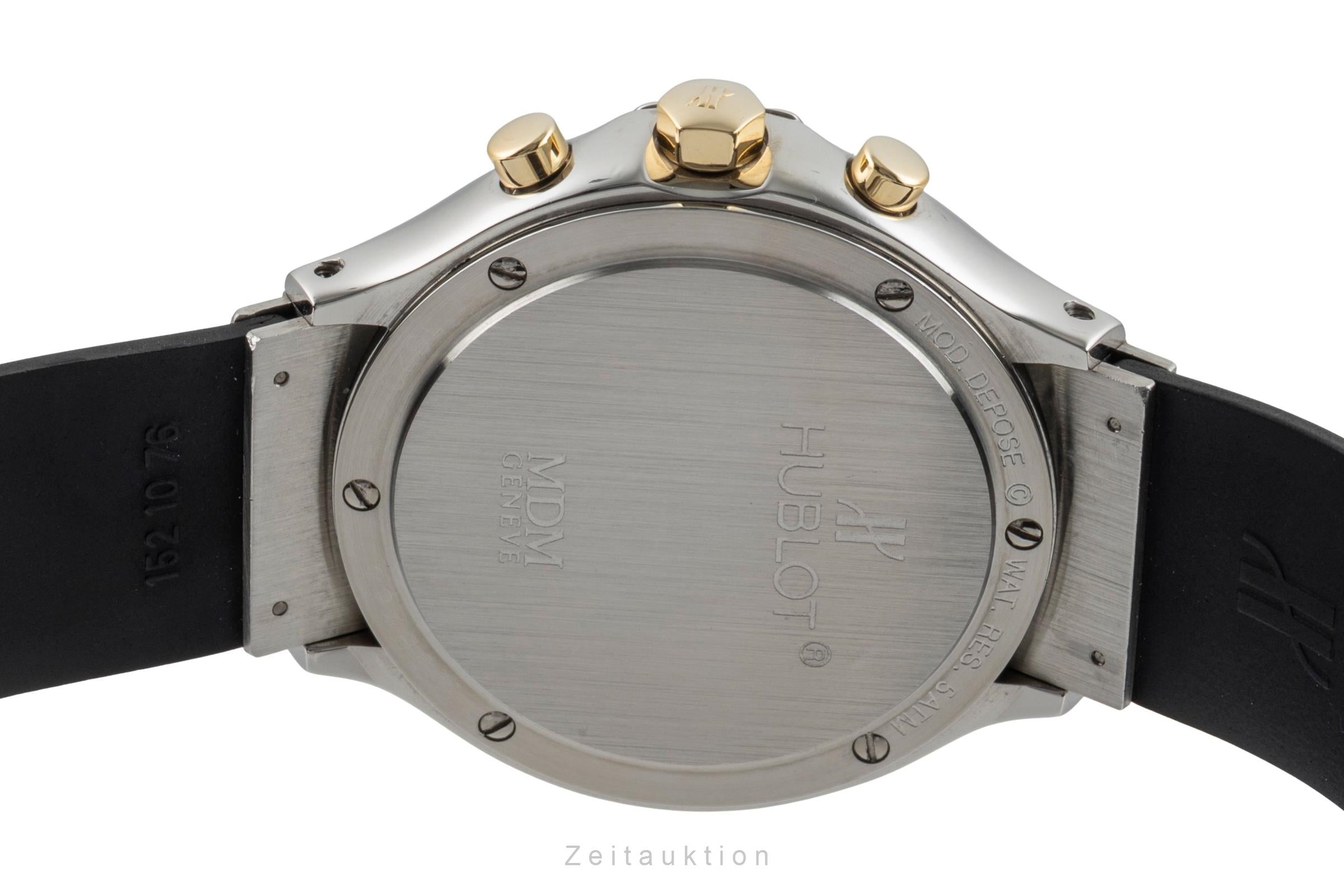 Hublot MDM chronograph steel / gold quartz men's watch 1620.2  [2600639]