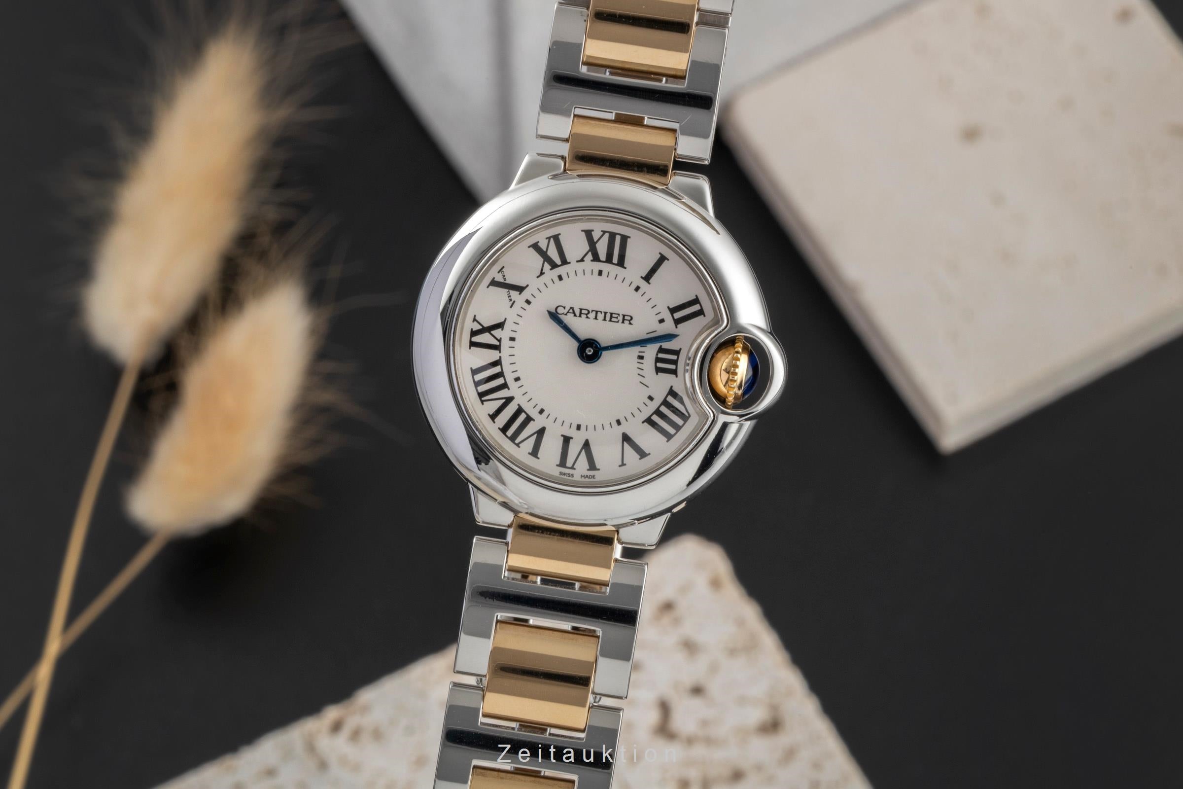 Cartier Ballon Bleu de Cartier steel / gold quartz women's watch W69007Z3  [2600640]