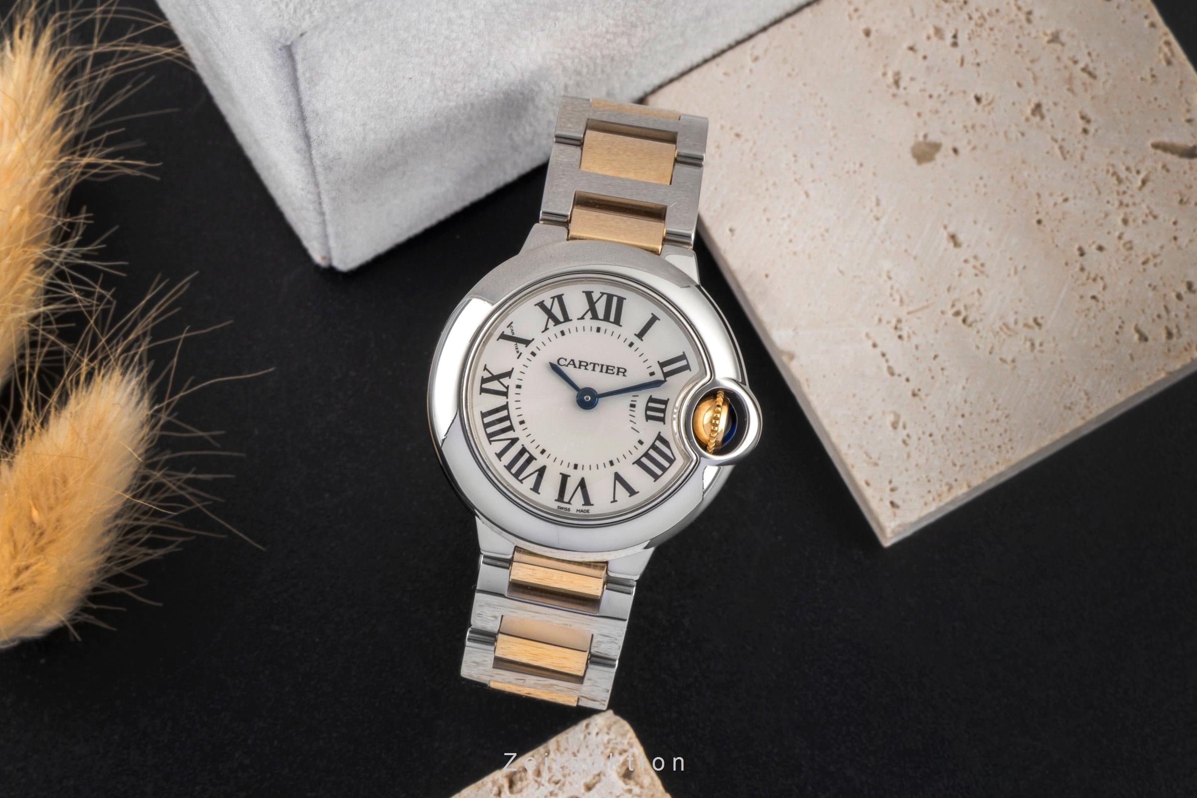 Cartier Ballon Bleu de Cartier steel / gold quartz women's watch W69007Z3  [2600640]