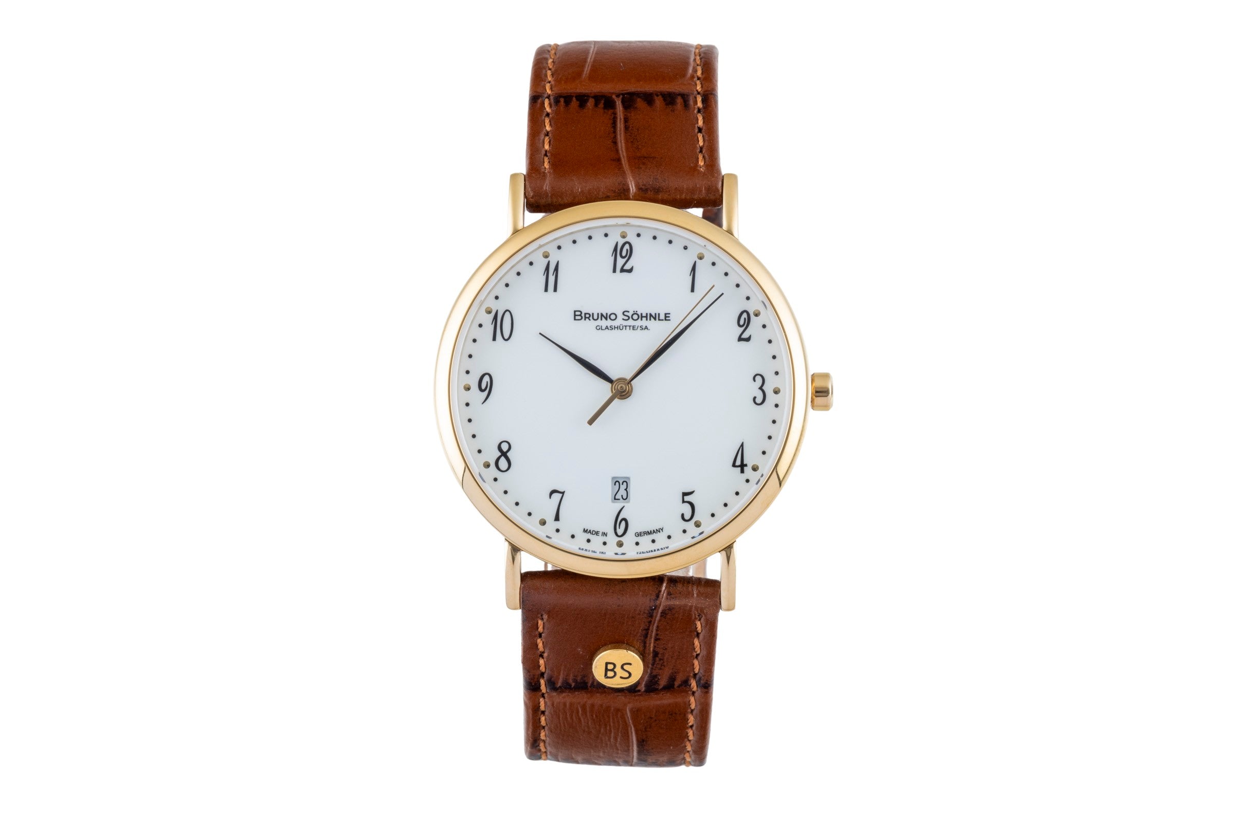 Bruno Söhnle Glashütte Nabucco Stahl / vergoldet Quarz Ref.17-33085-921 B&P [2600643]