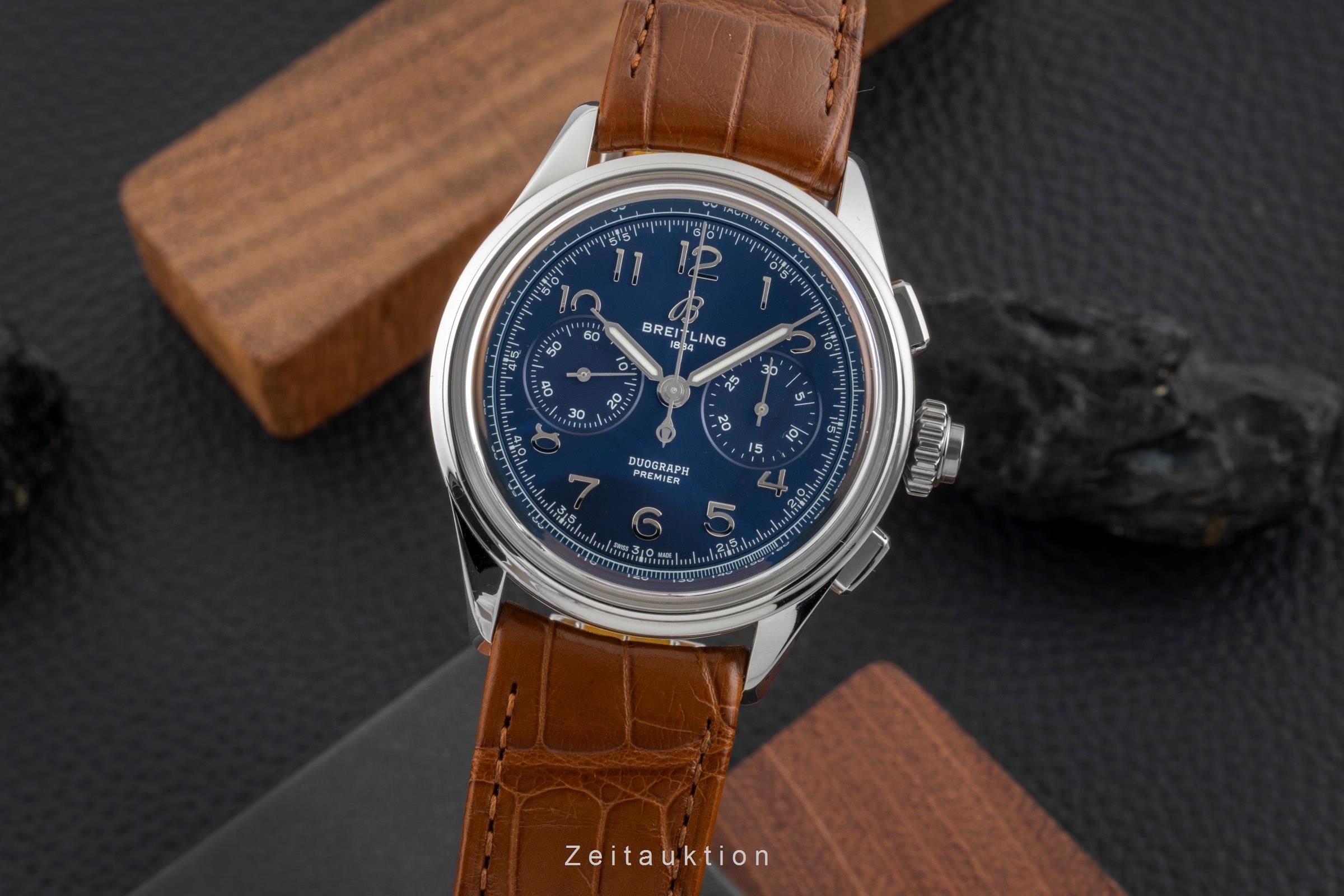 Breitling Premier chronograph steel manual winding men's watch AB1510171C1P1  [2600658]