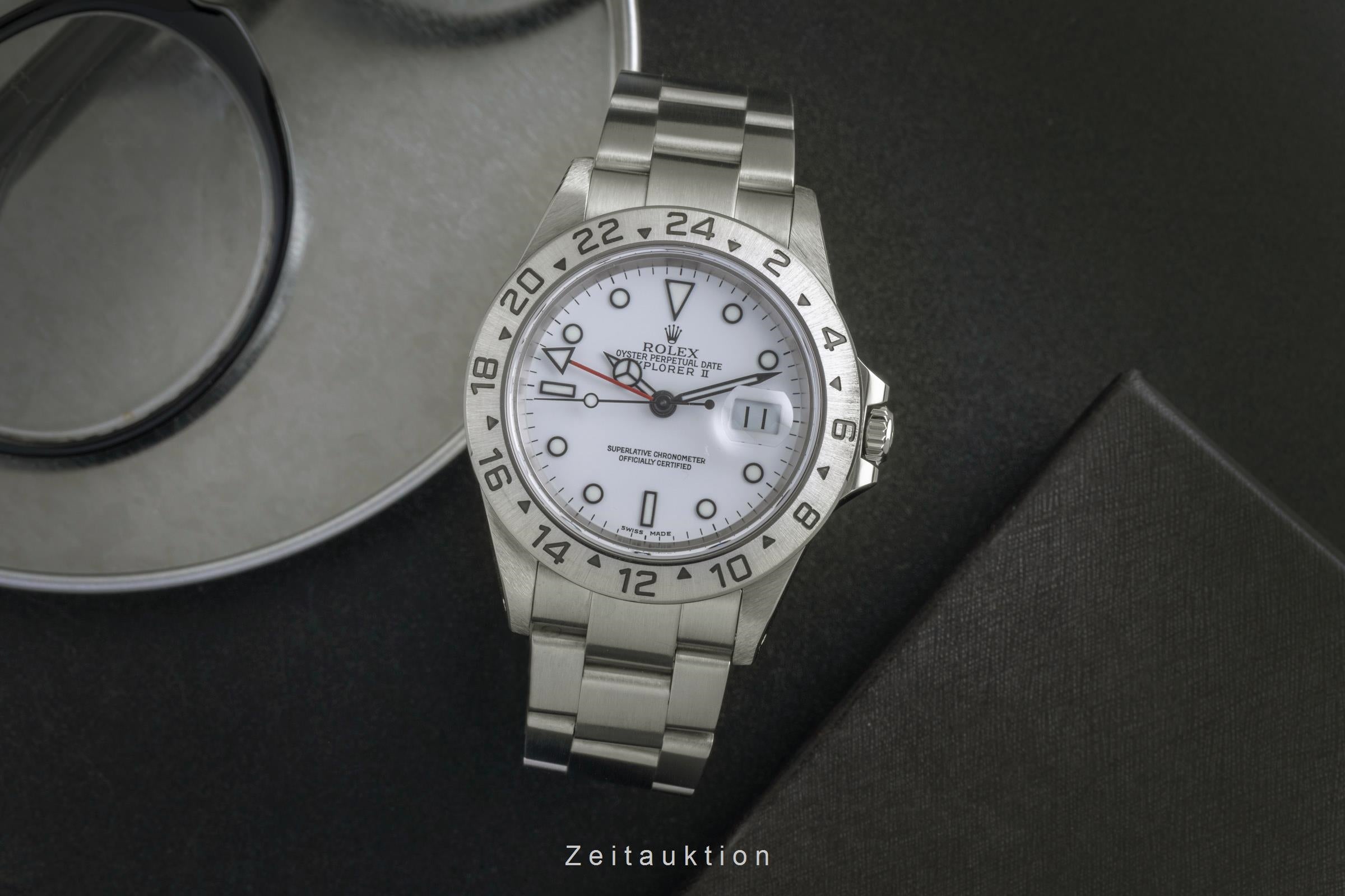 Rolex Explorer II steel automatic men's watch 16570  [2600660]