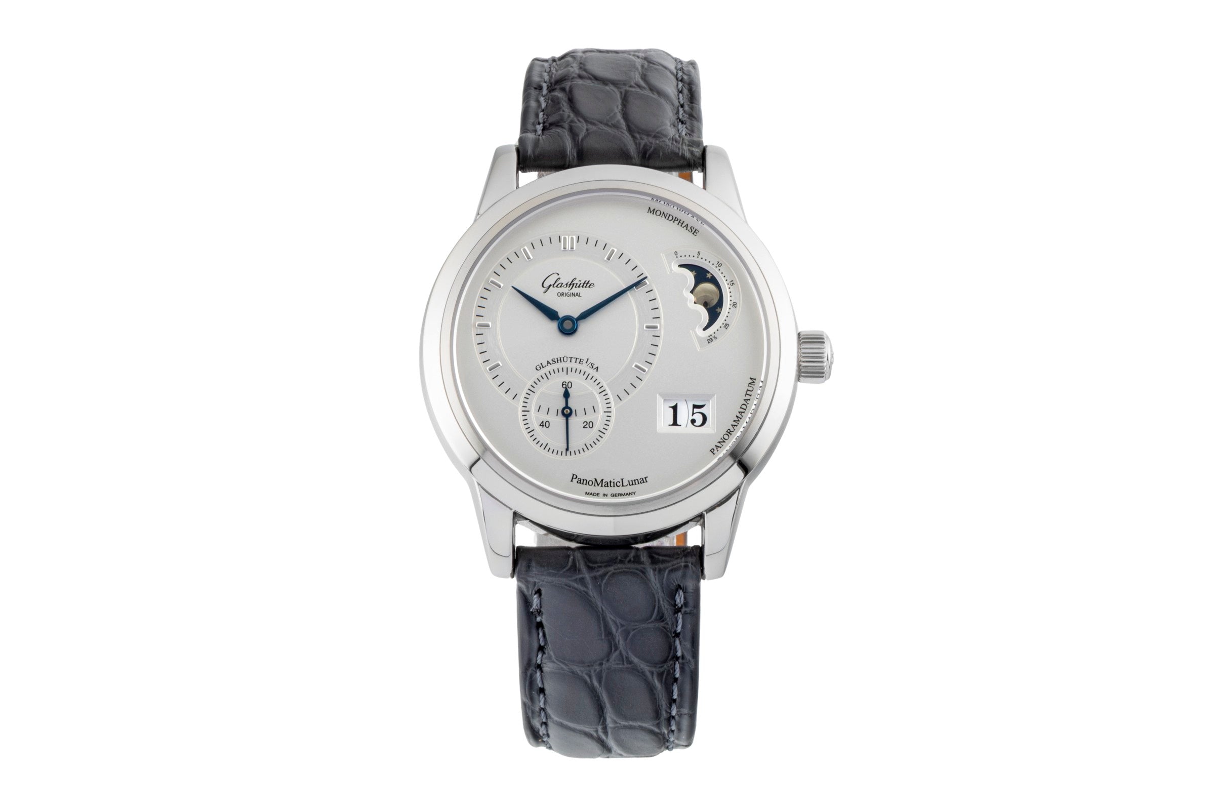 Glashütte PanoMaticLunar steel automatic men's watch 1-90-02-02-02-04  [2600664]