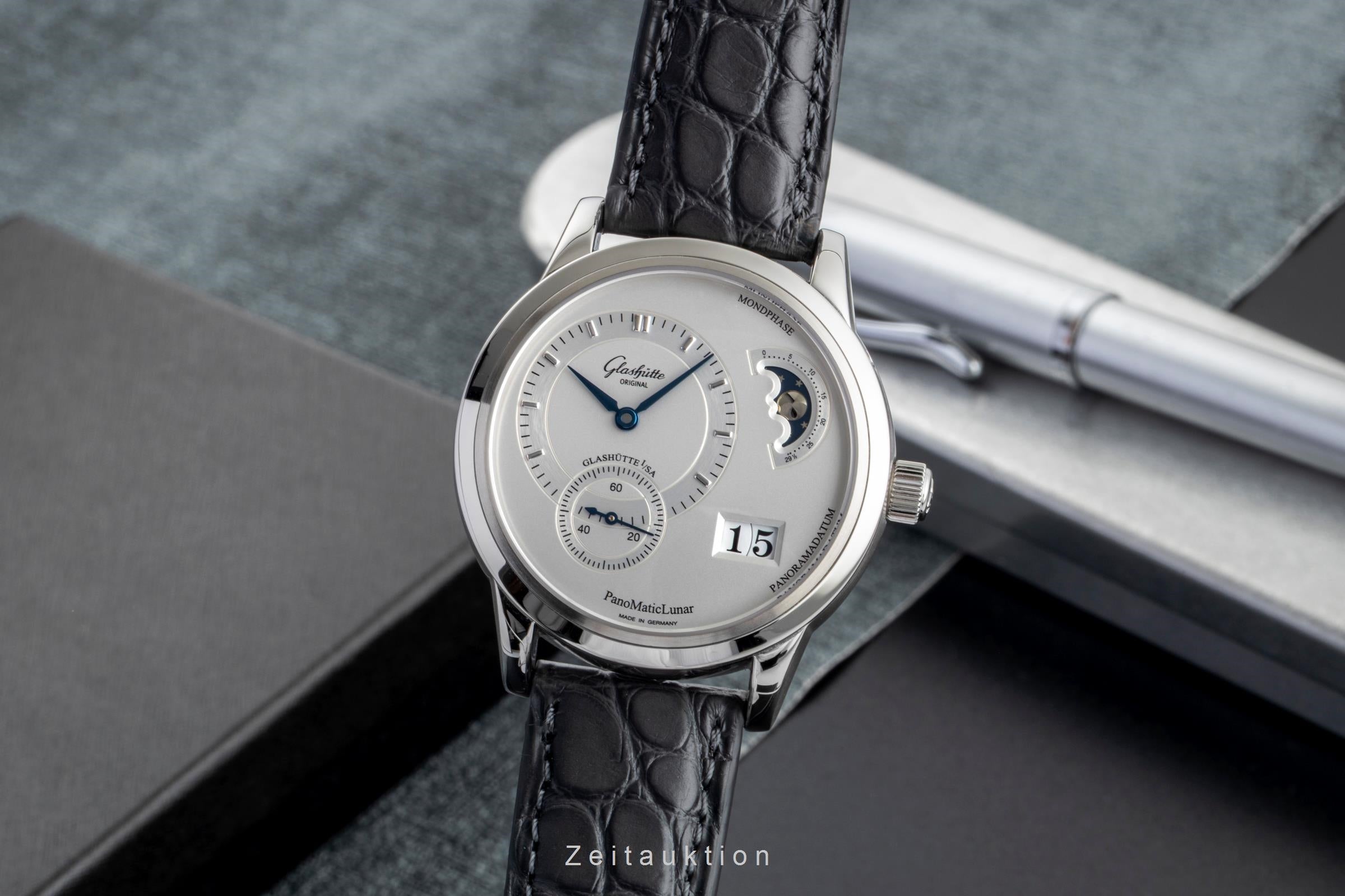 Glashütte PanoMaticLunar steel automatic men's watch 1-90-02-02-02-04  [2600664]