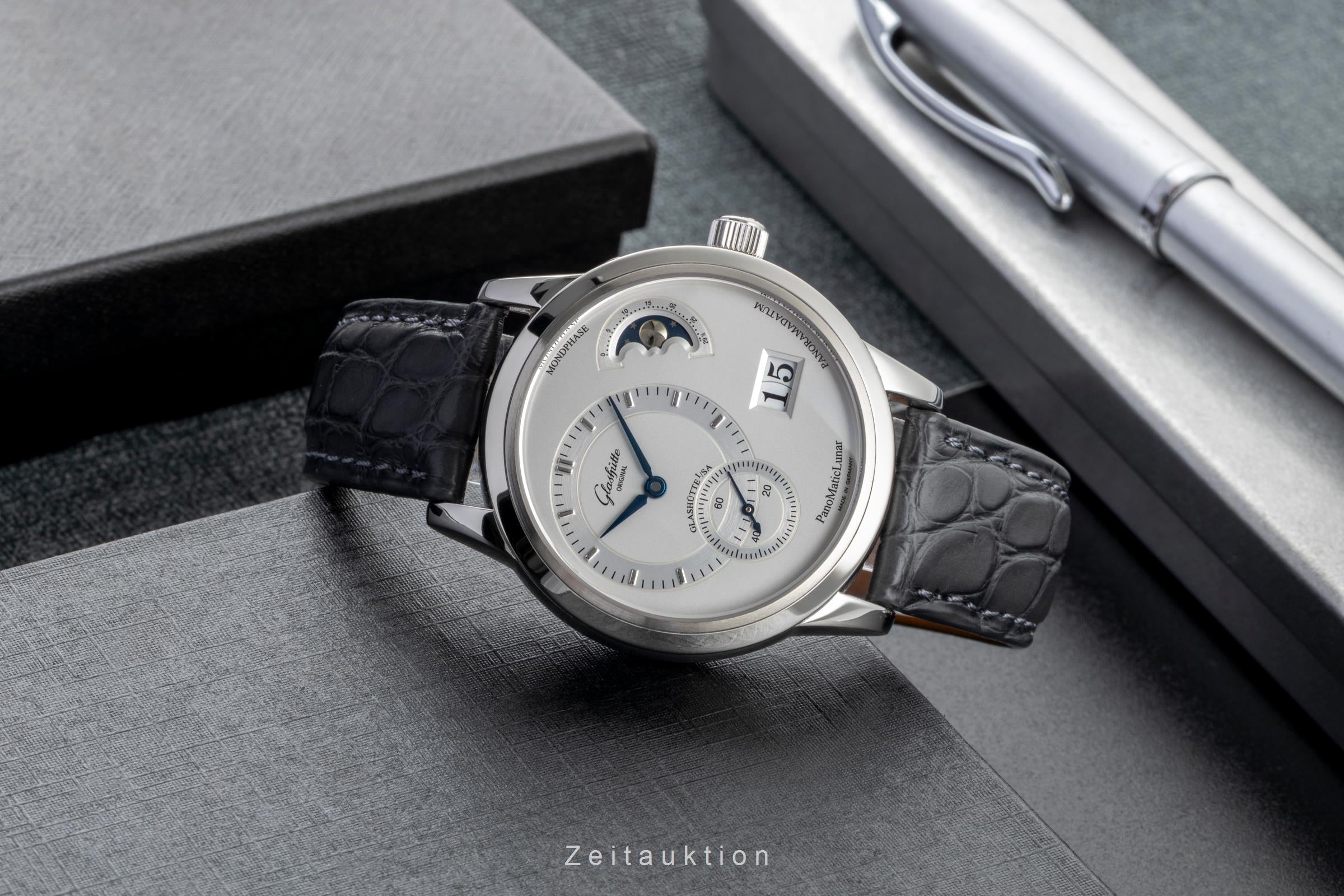 Glashütte PanoMaticLunar steel automatic men's watch 1-90-02-02-02-04  [2600664]