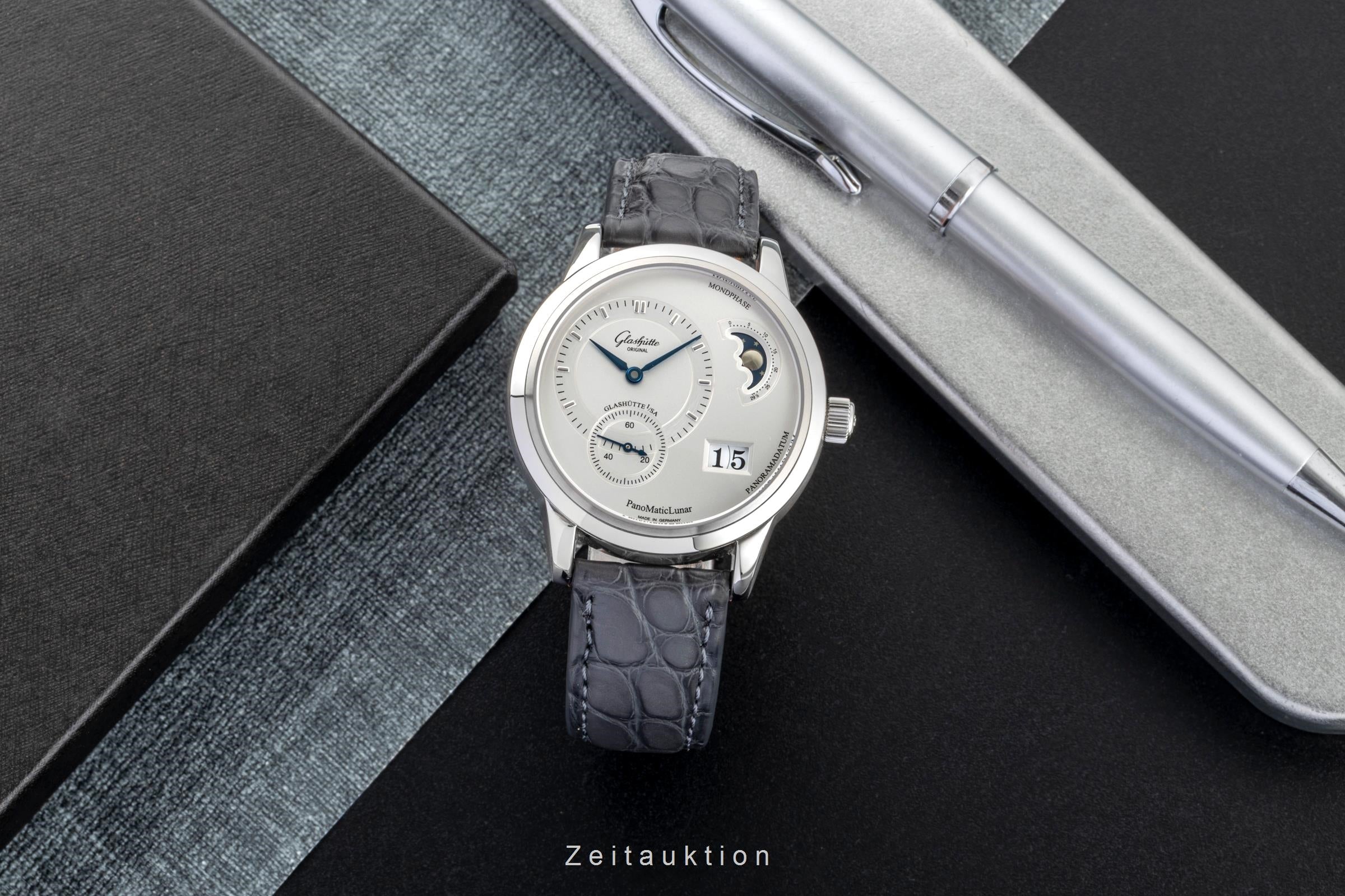 Glashütte PanoMaticLunar steel automatic men's watch 1-90-02-02-02-04  [2600664]