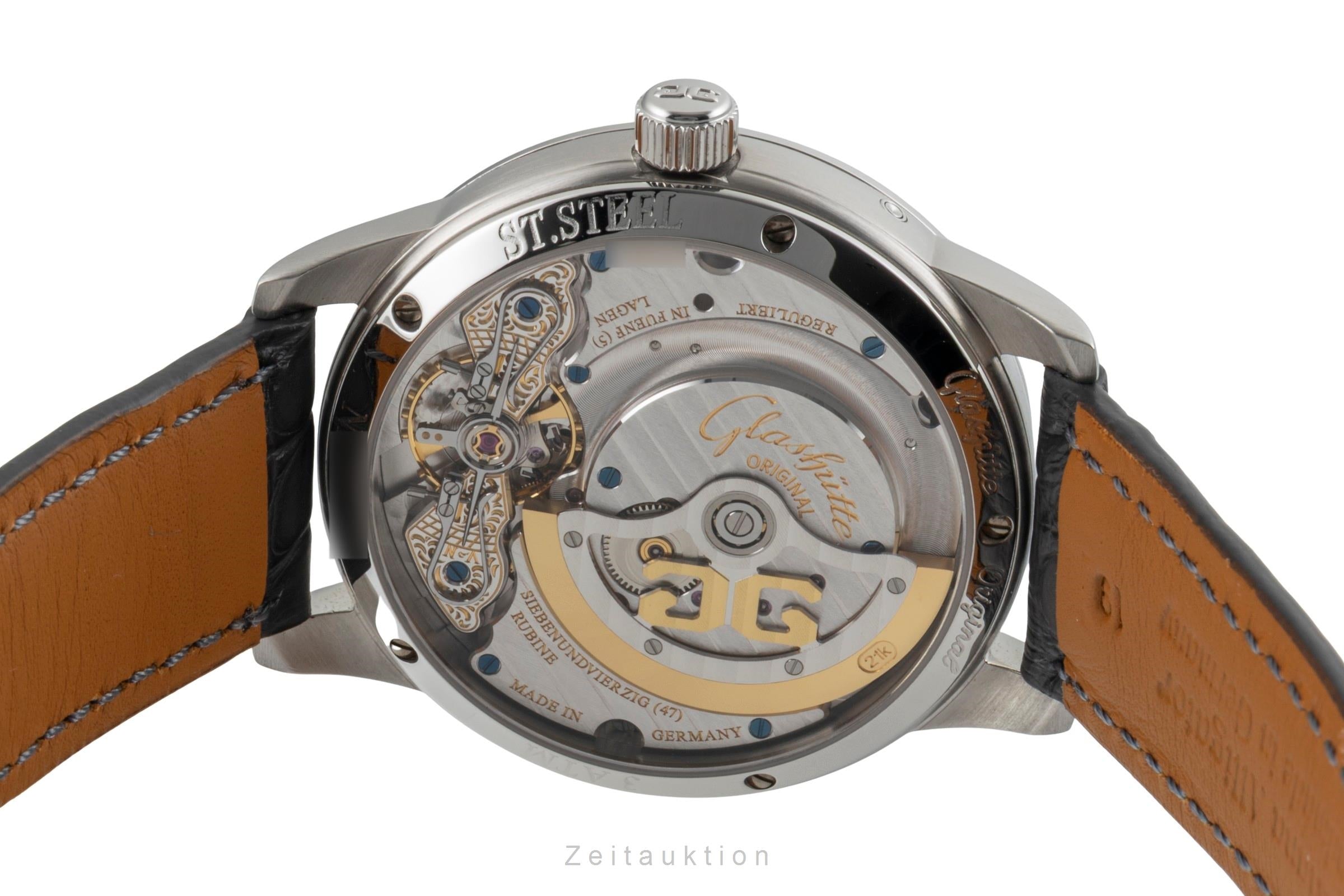 Glashütte PanoMaticLunar steel automatic men's watch 1-90-02-02-02-04  [2600664]