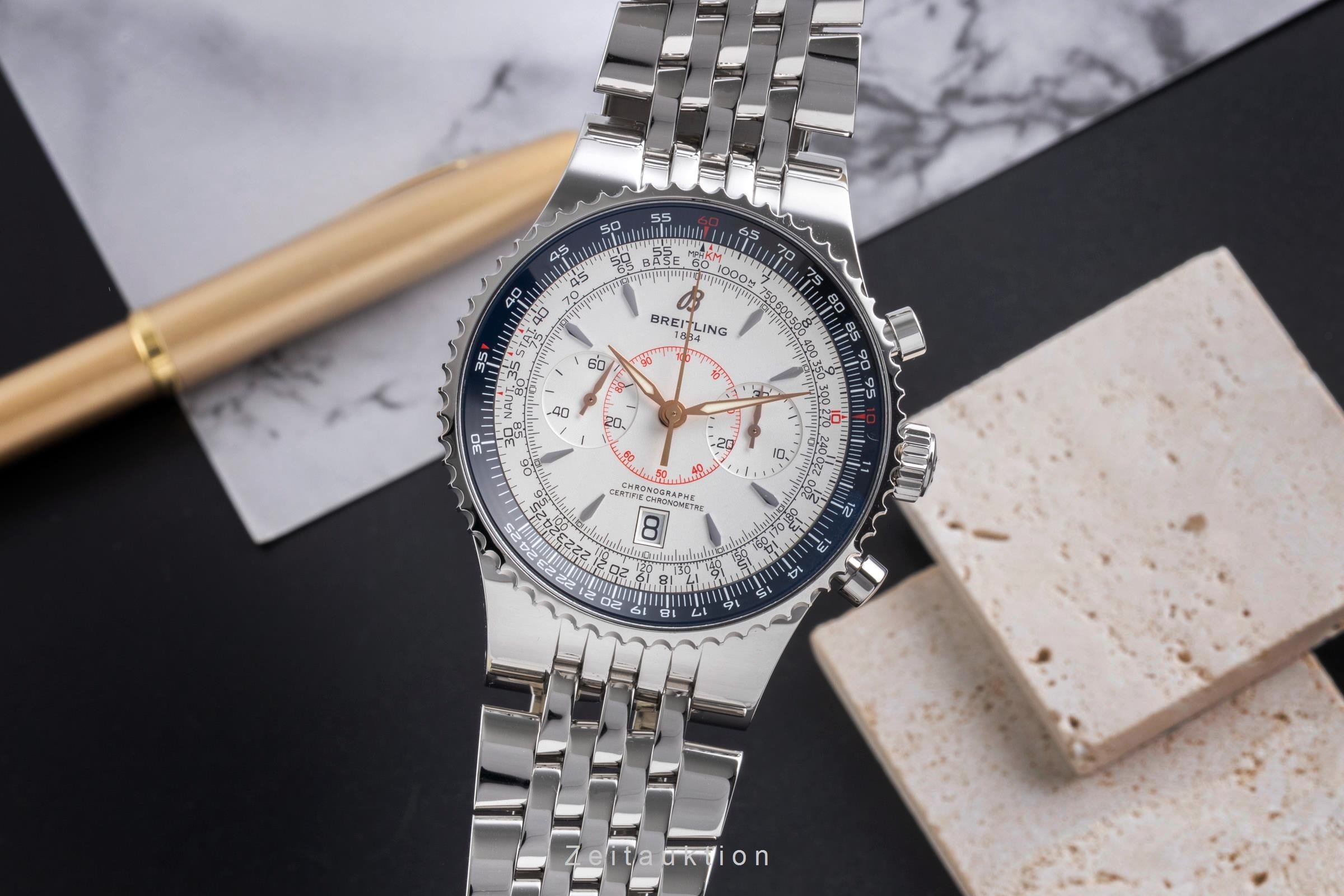 Breitling Montbrillant chronograph steel automatic men's watch A23340  [2600669]