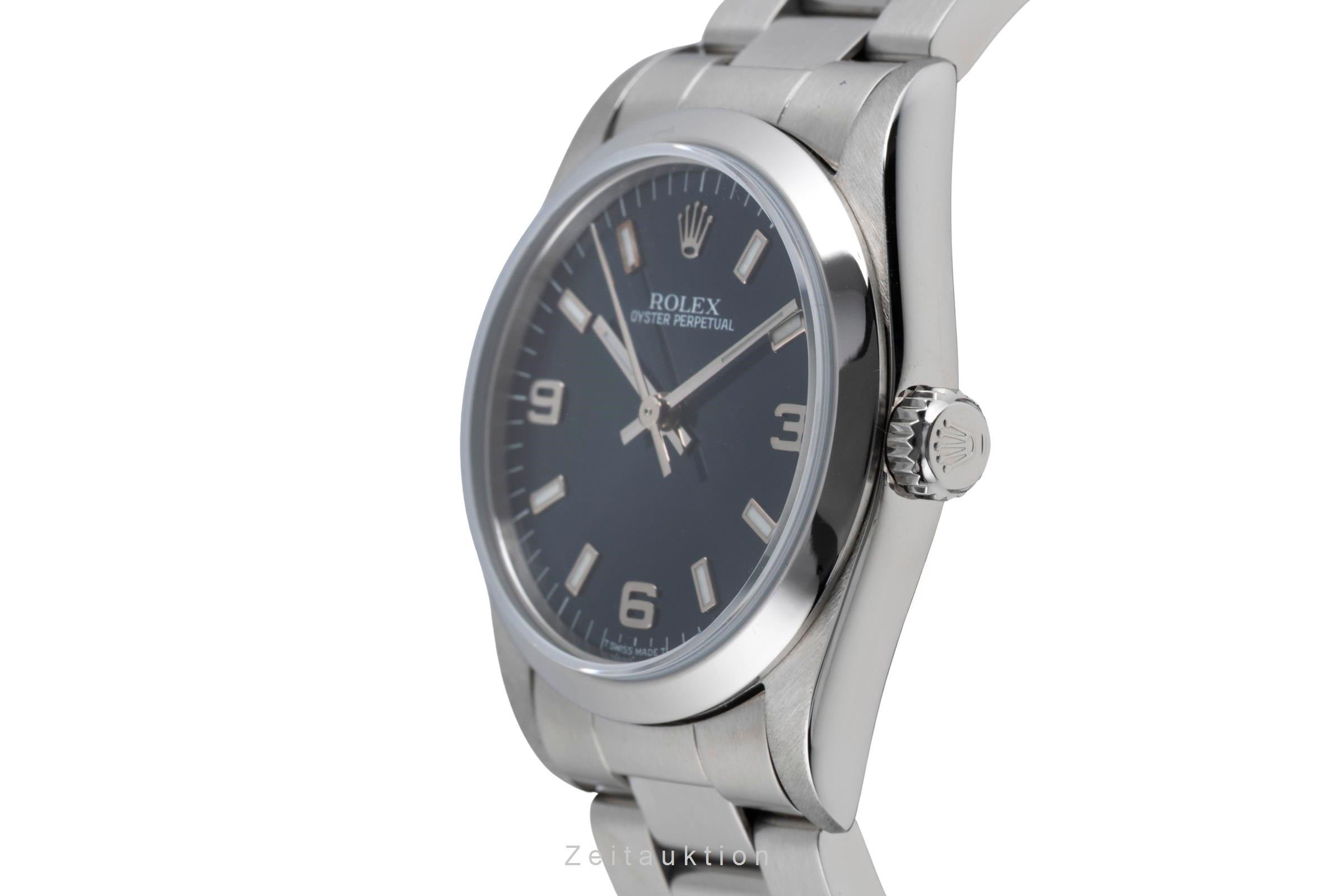 Rolex Oyster Perpetual 31 Blue Dial Edelstahl Automatik Damenuhr Ref. 77080 [2600674]