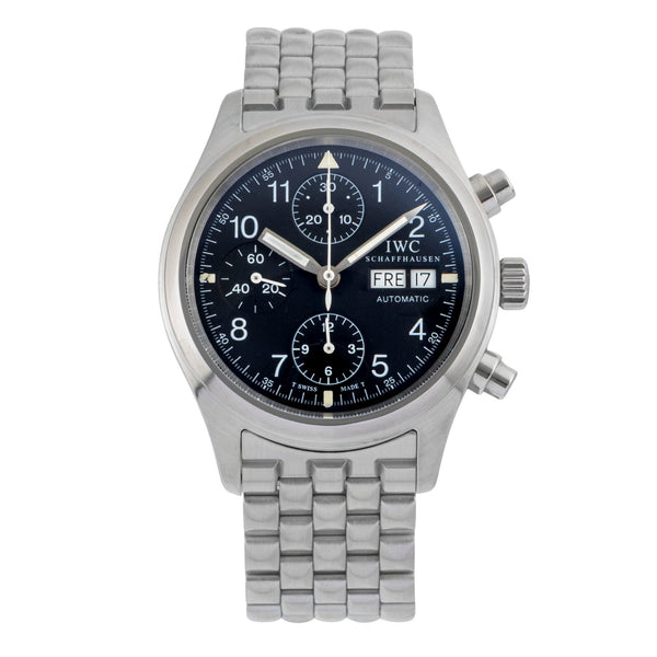 IWC Fliegerchronograph chronographe acier automatique montre pour hommes IW370605  [2600687]
