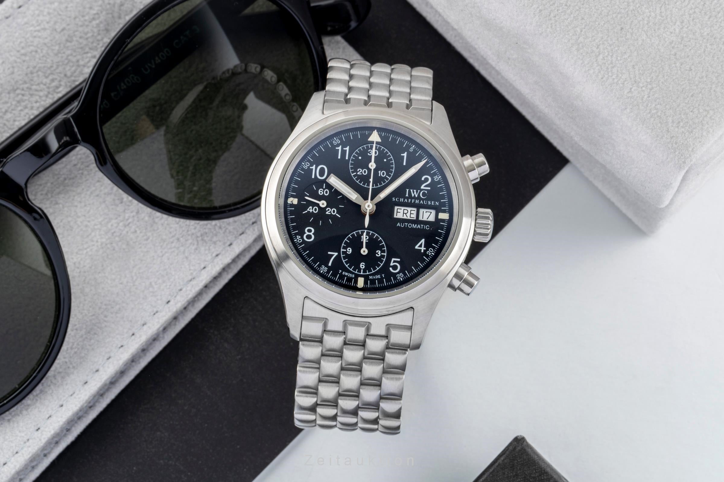 IWC Fliegerchronograph chronographe acier automatique montre pour hommes IW370605  [2600687]