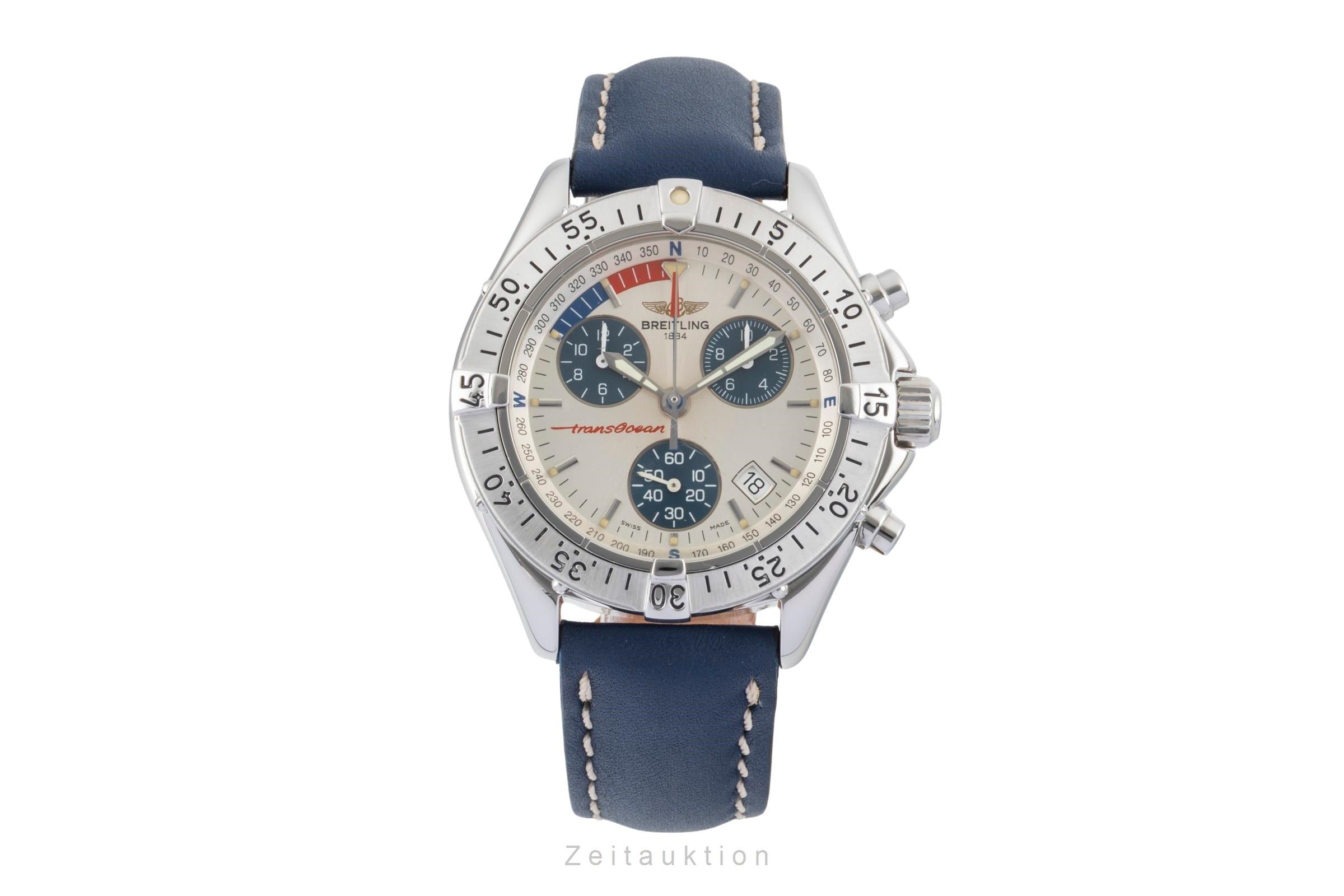 Breitling Transocean chronographe acier quartz montre pour hommes A53040.1  [2600691]