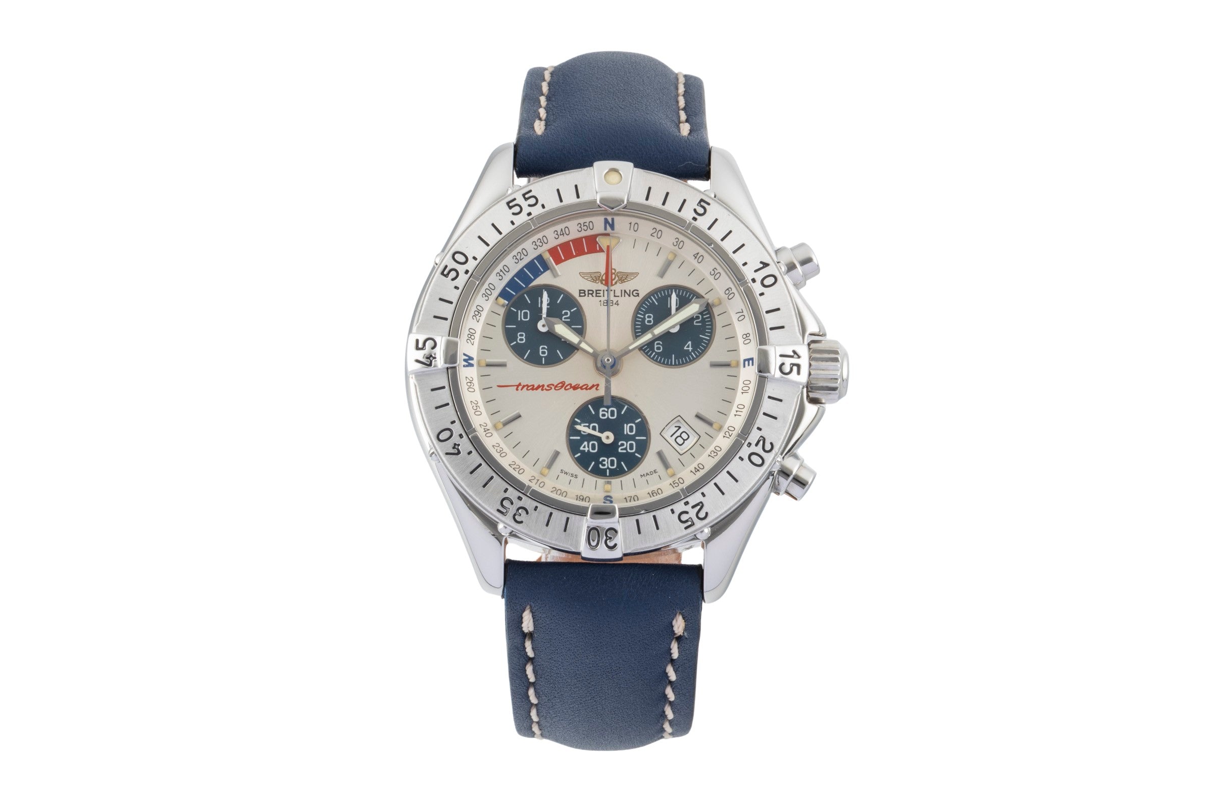 Breitling Transocean chronograph steel quartz men's watch A53040.1  [2600691]