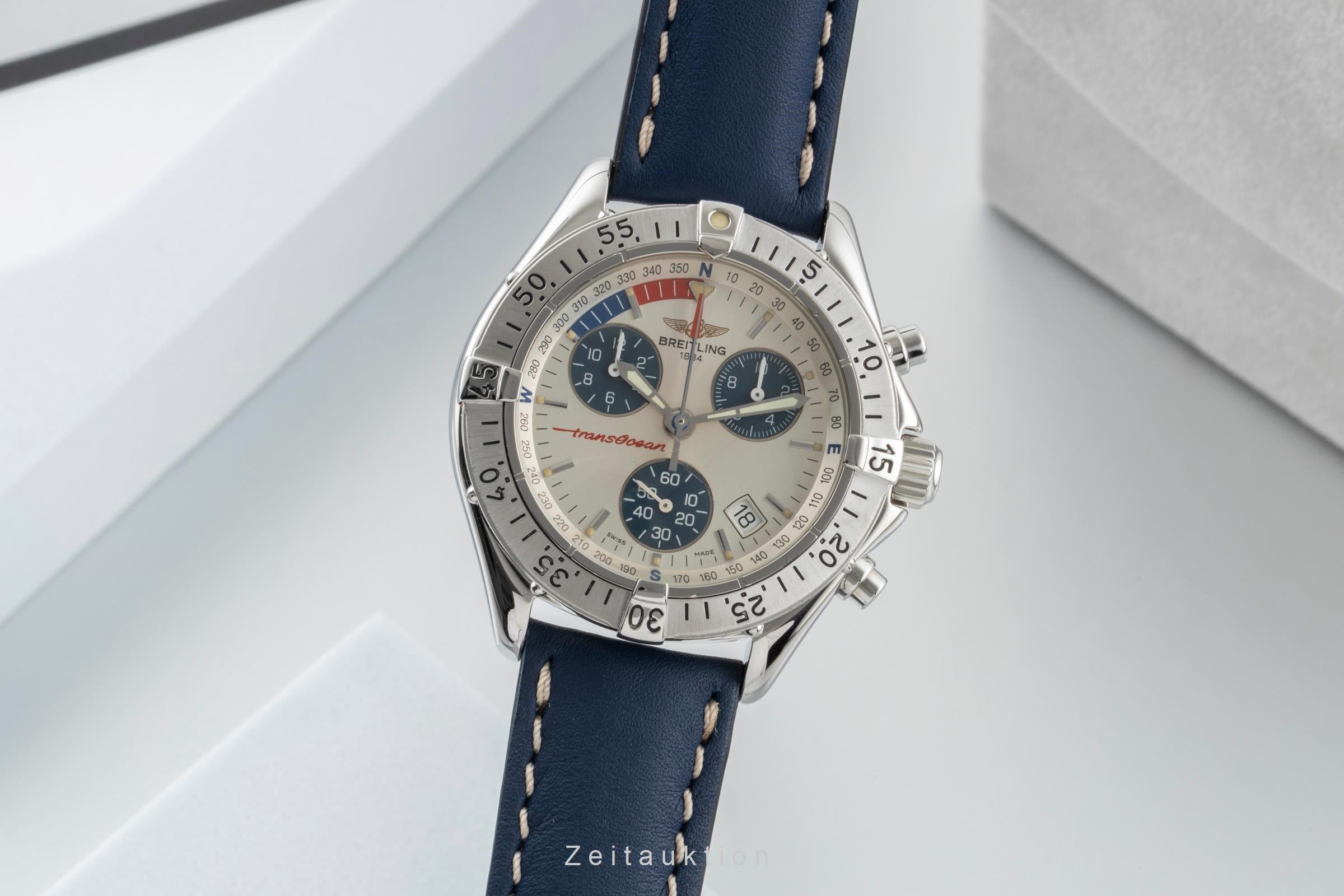 Breitling Transocean chronograph steel quartz men's watch A53040.1  [2600691]