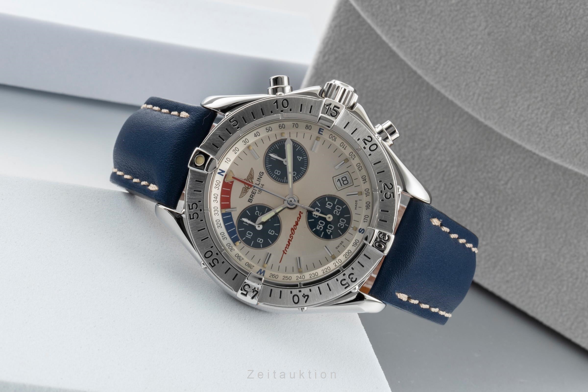 Breitling Transocean chronographe acier quartz montre pour hommes A53040.1  [2600691]