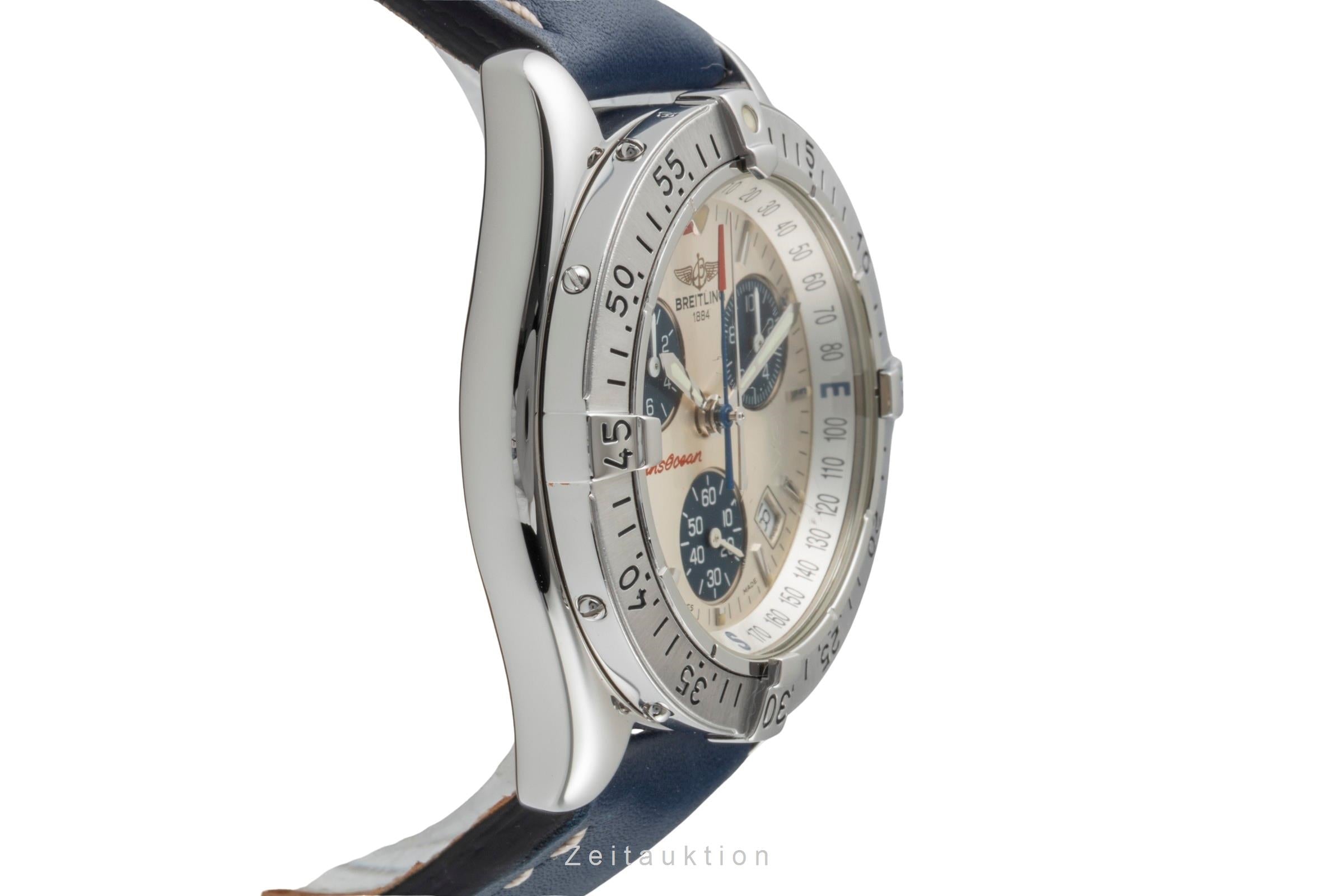 Breitling Transocean chronographe acier quartz montre pour hommes A53040.1  [2600691]