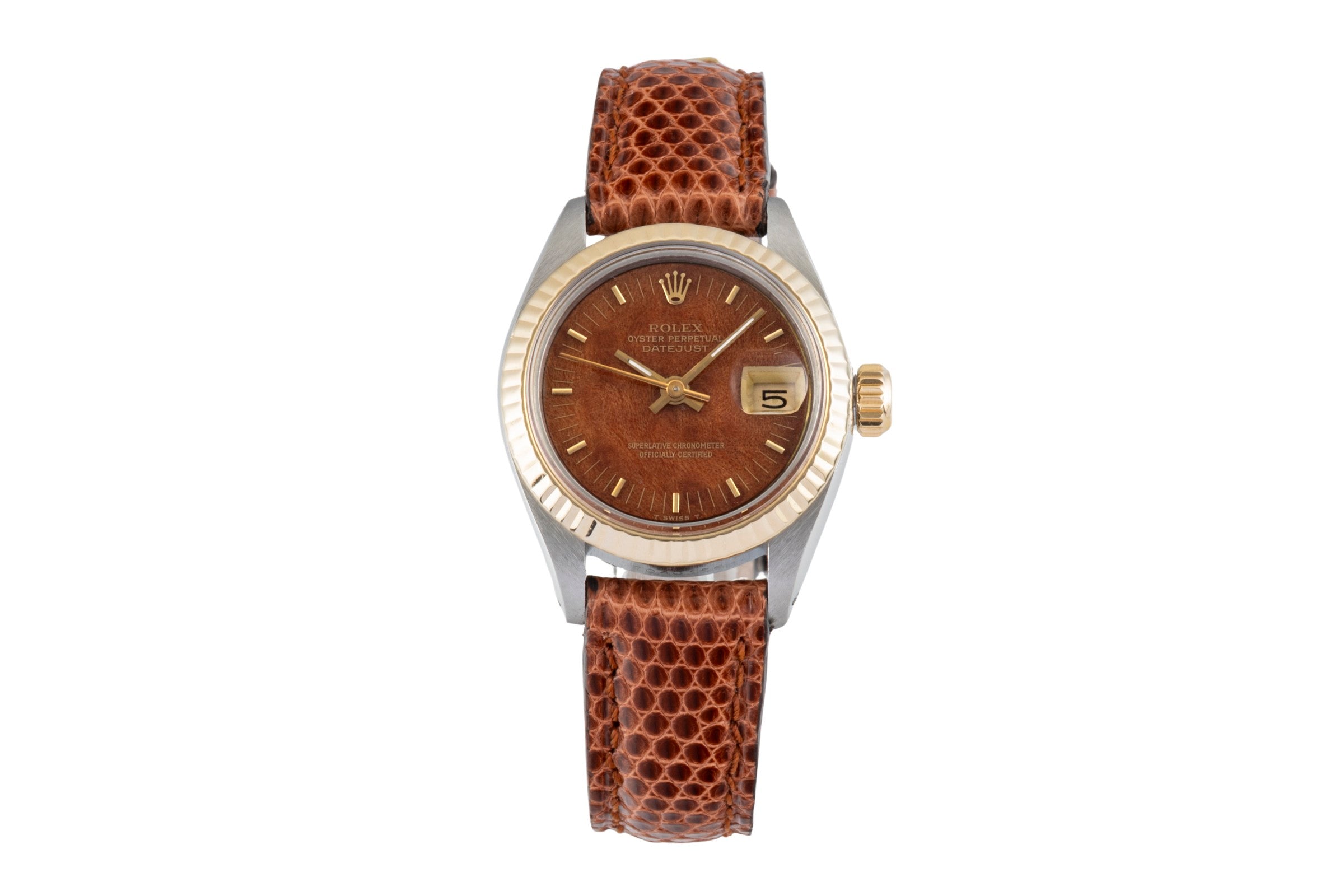 Rolex Lady-Datejust Stahl / Gold  Wood Dial Automatik Ref 6917 Vintage Klassiker [2600699]
