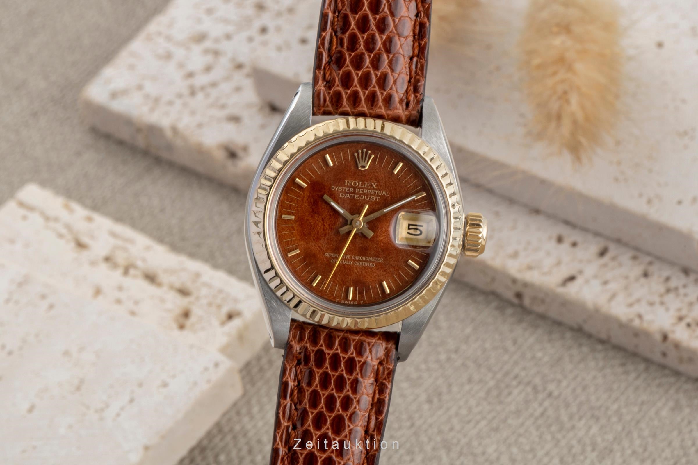 Rolex Lady-Datejust Stahl / Gold  Wood Dial Automatik Ref 6917 Vintage Klassiker [2600699]