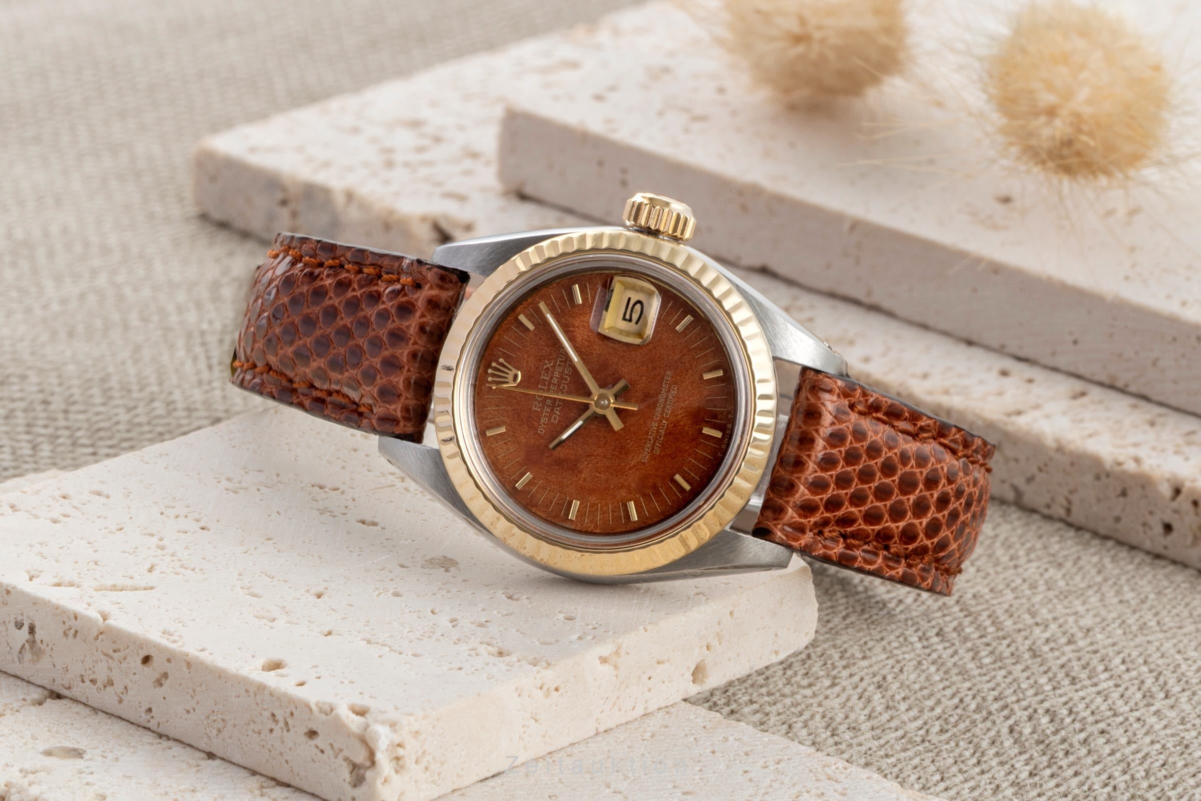 Rolex Lady-Datejust Stahl / Gold  Wood Dial Automatik Ref 6917 Vintage Klassiker [2600699]