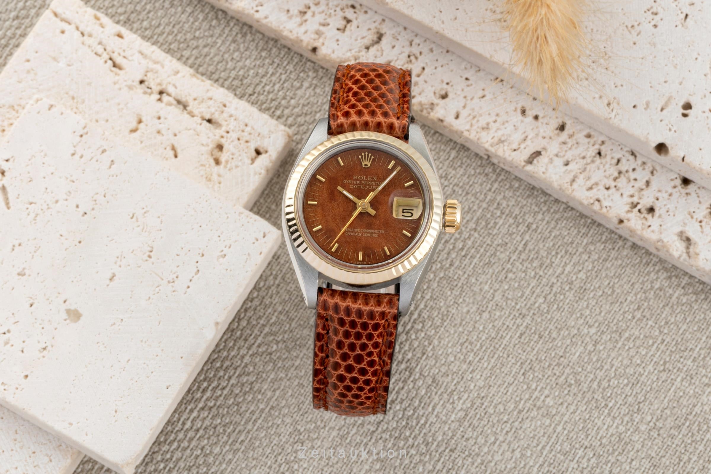 Rolex Lady-Datejust Stahl / Gold  Wood Dial Automatik Ref 6917 Vintage Klassiker [2600699]