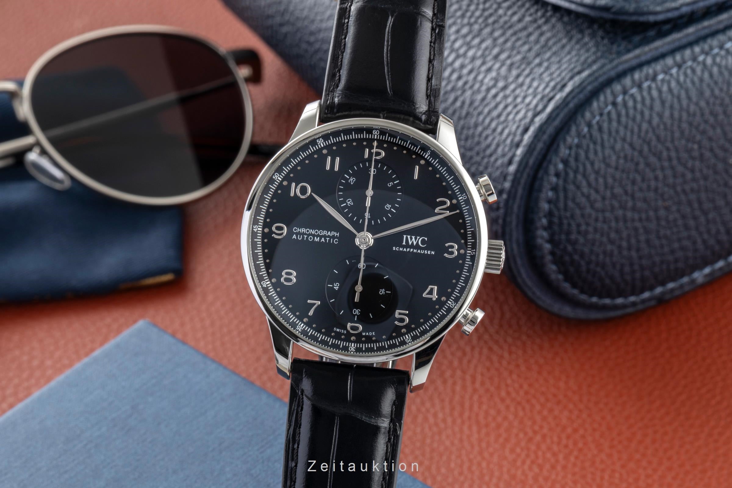 IWC Portugieser chronograph steel automatic men's watch IW371609 LP: 9100EUR  [2600701]