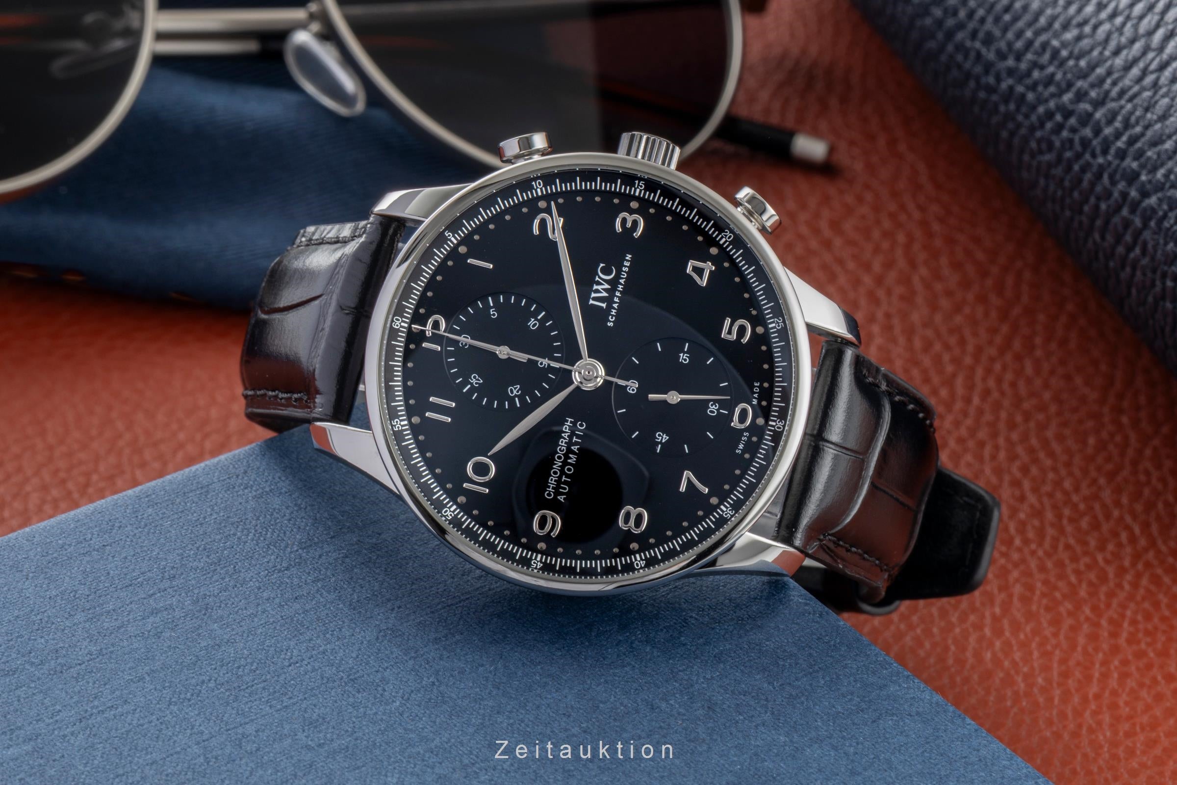 IWC Portugieser chronograph steel automatic men's watch IW371609 LP: 9100EUR  [2600701]