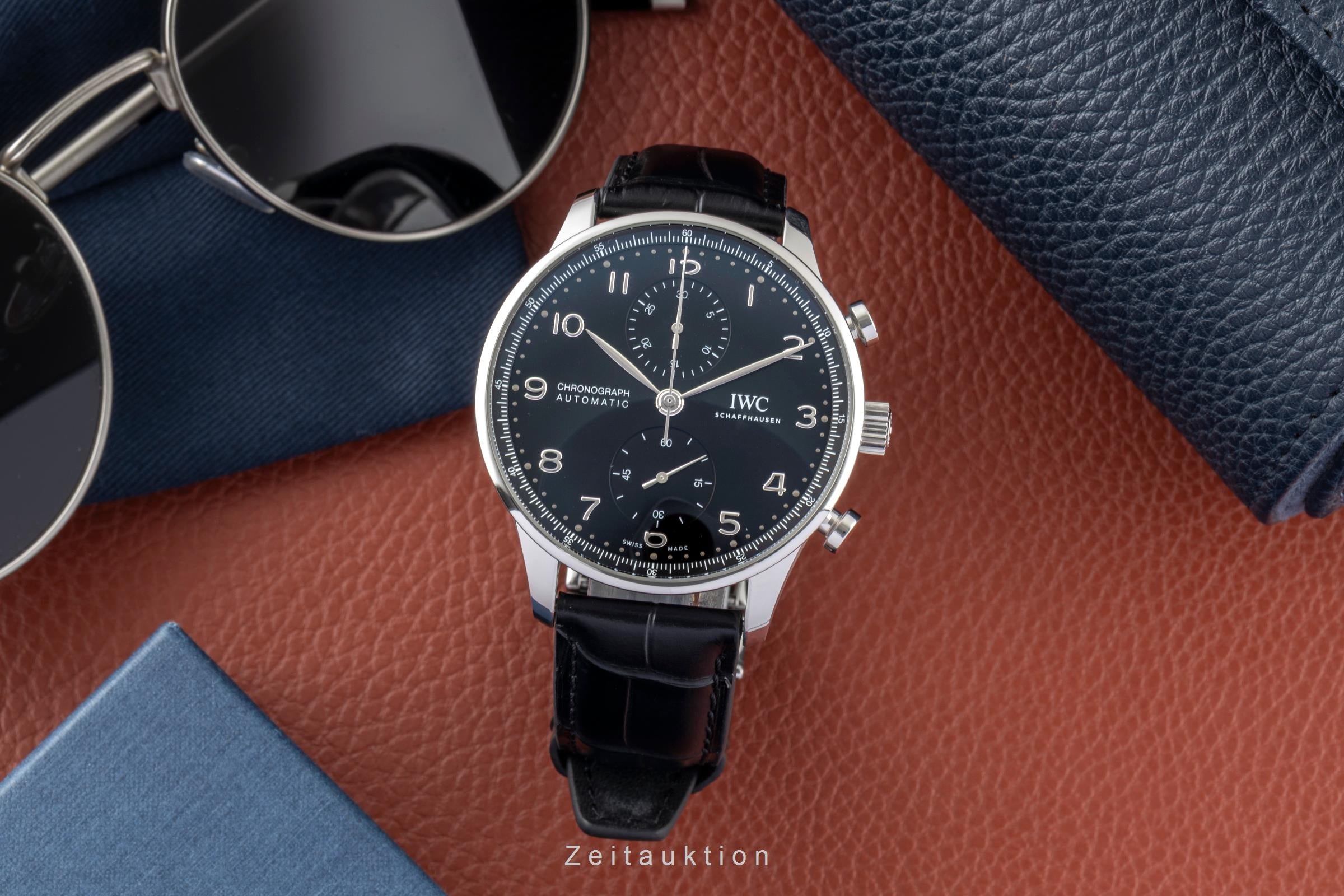 IWC Portugieser chronograph steel automatic men's watch IW371609 LP: 9100EUR  [2600701]