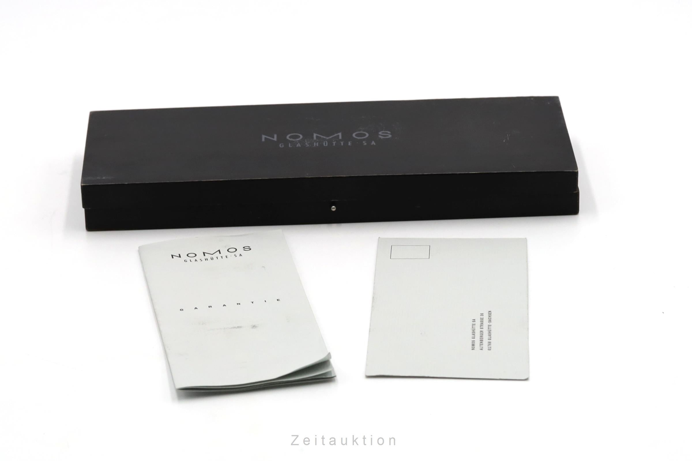 Nomos Glashütte Tetra 18K Gold (0,750) Handaufzug Herrenuhr Ref. 401 B&P 1997 [2600704]