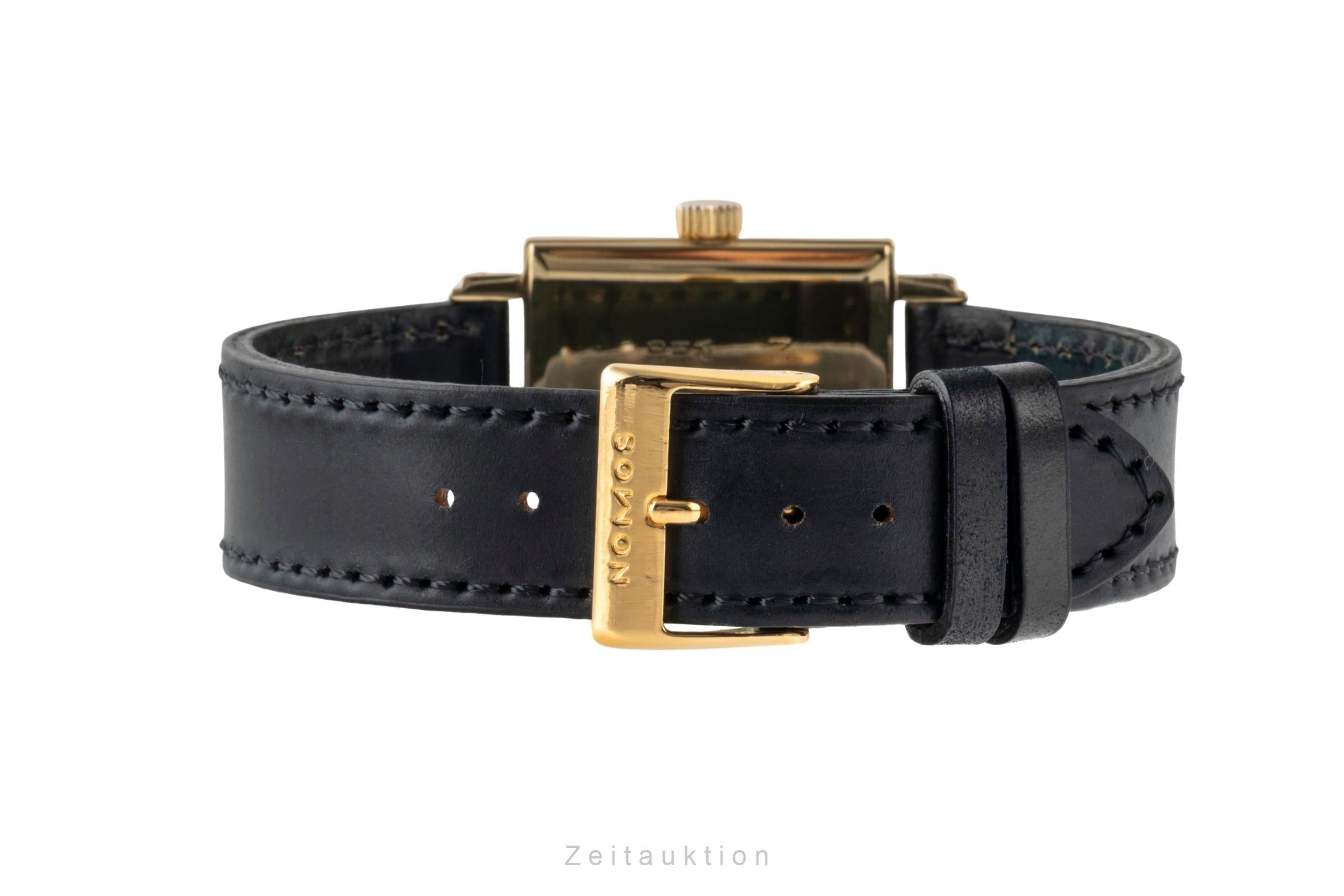 Nomos Glashütte Tetra 18K Gold (0,750) Handaufzug Herrenuhr Ref. 401 B&P 1997 [2600704]