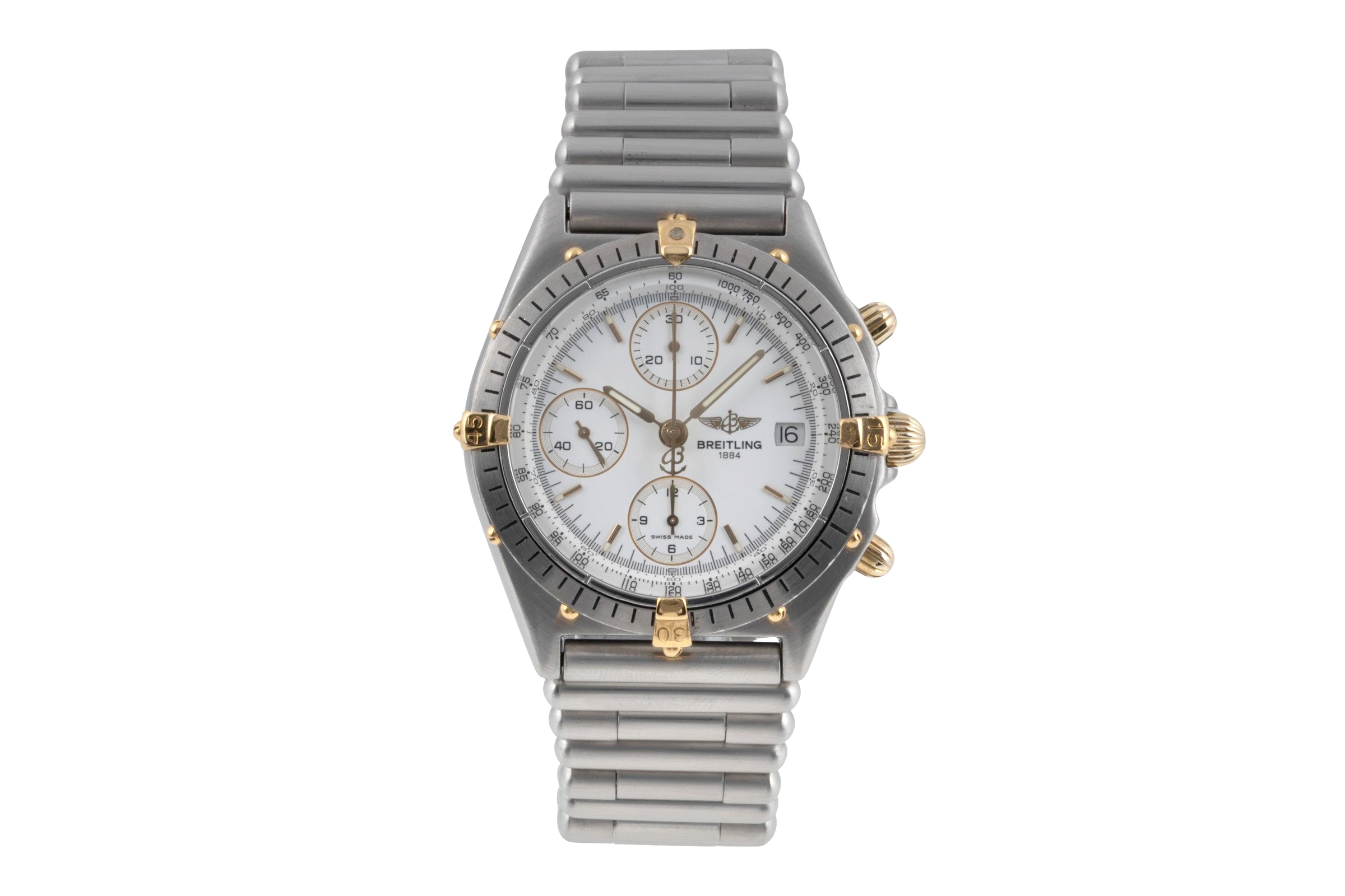 Breitling Chronomat chronograph steel / gold automatic men's watch 81950 A  [2600709]