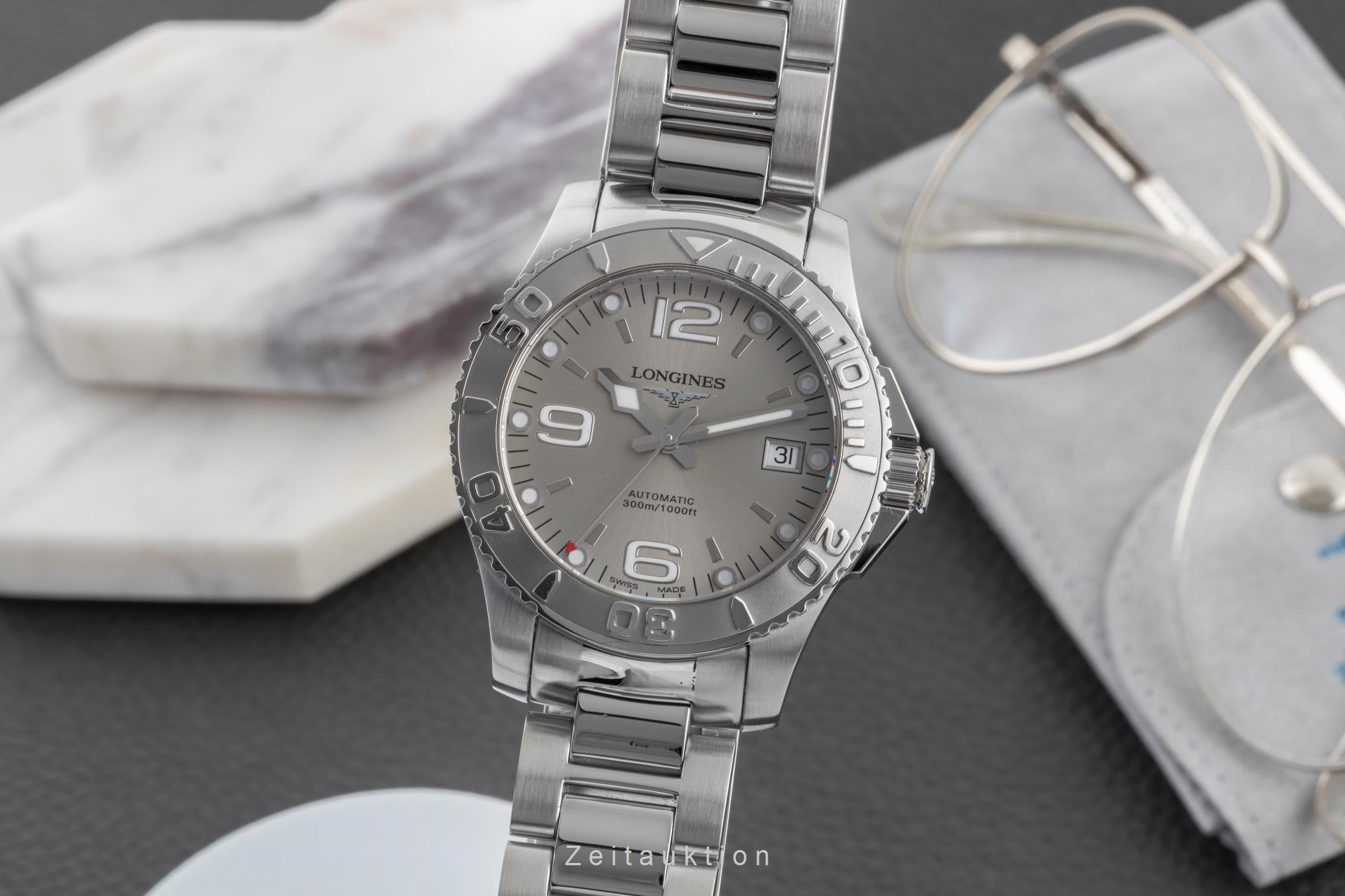 Longines Hydro Conquest acero automático reloj para caballeros L3.664.4 LP: 1950EUR  [2600712]