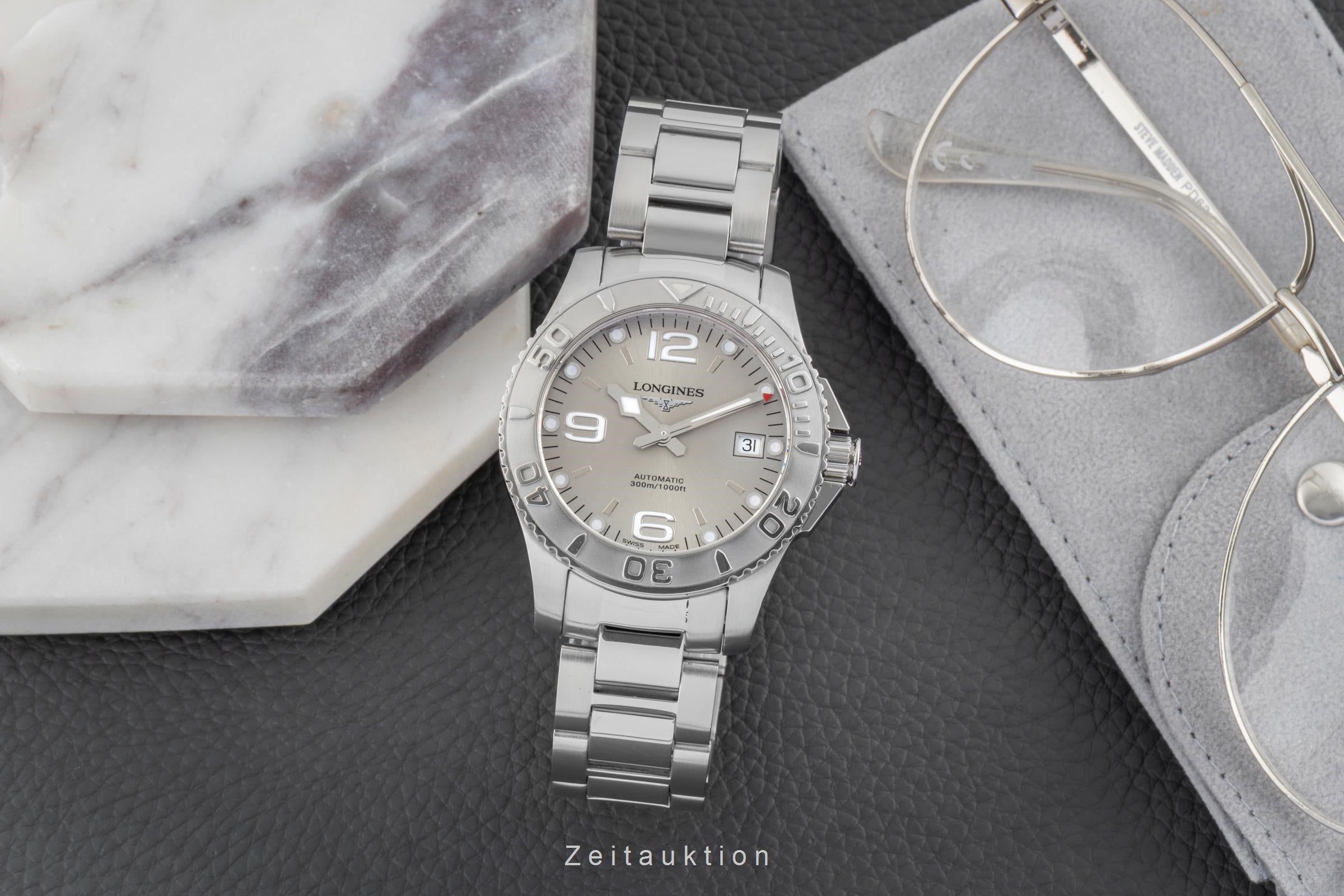 Longines Hydro Conquest acier automatique montre pour hommes L3.664.4 LP: 1950EUR  [2600712]