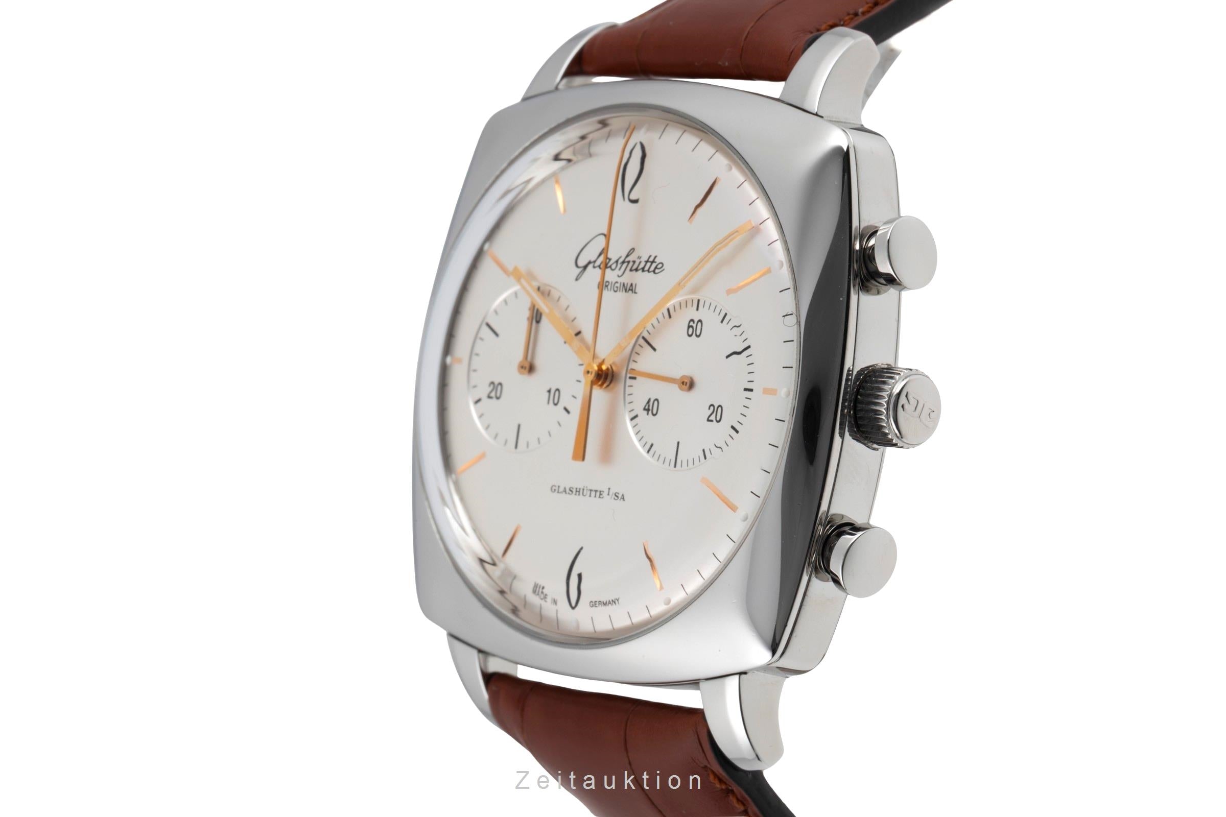 Glashütte Sixties chronographe acier automatique montre pour hommes 1-39-34-03-32-04 LP: 8800EUR  [2600713]