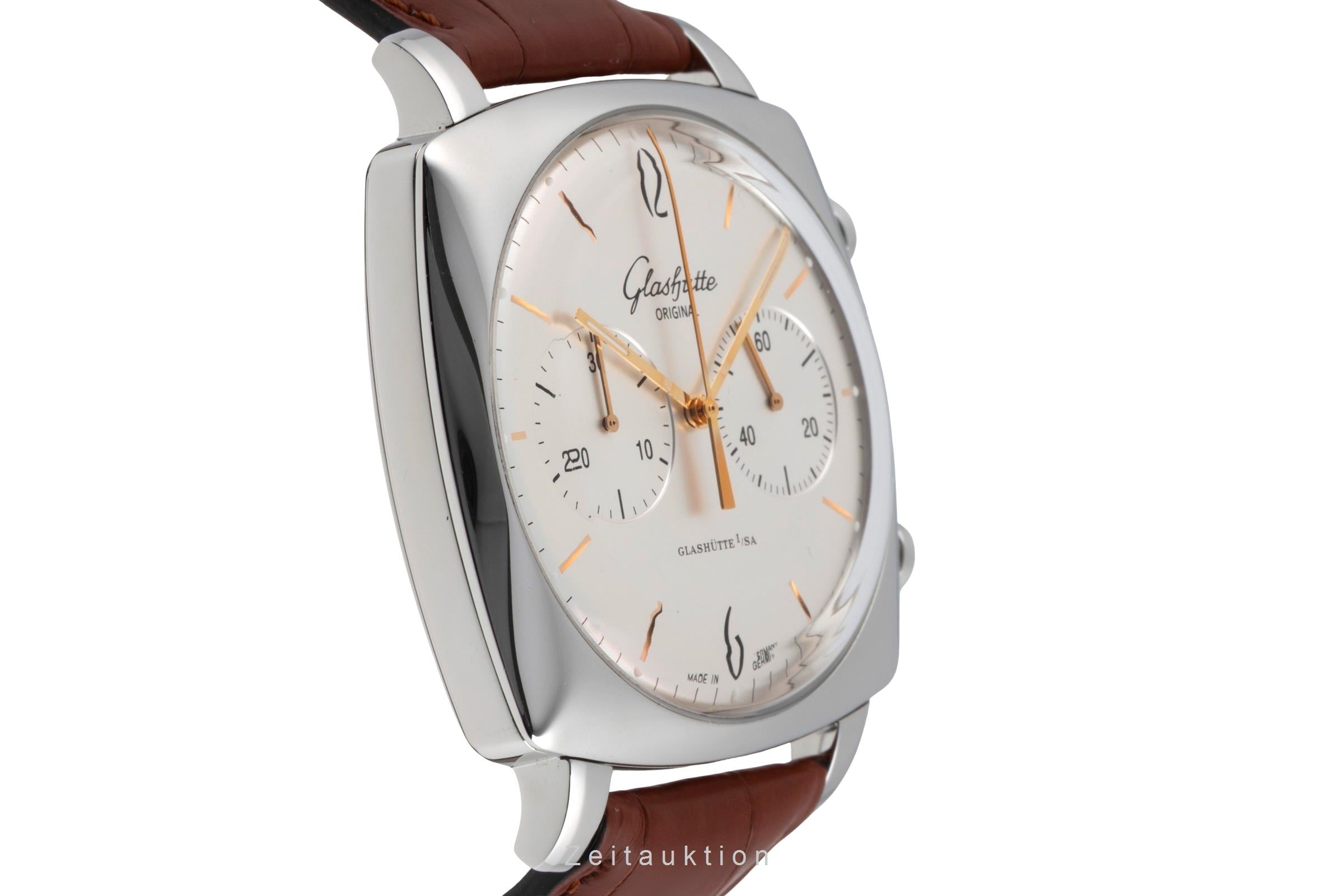 Glashütte Sixties chronographe acier automatique montre pour hommes 1-39-34-03-32-04 LP: 8800EUR  [2600713]